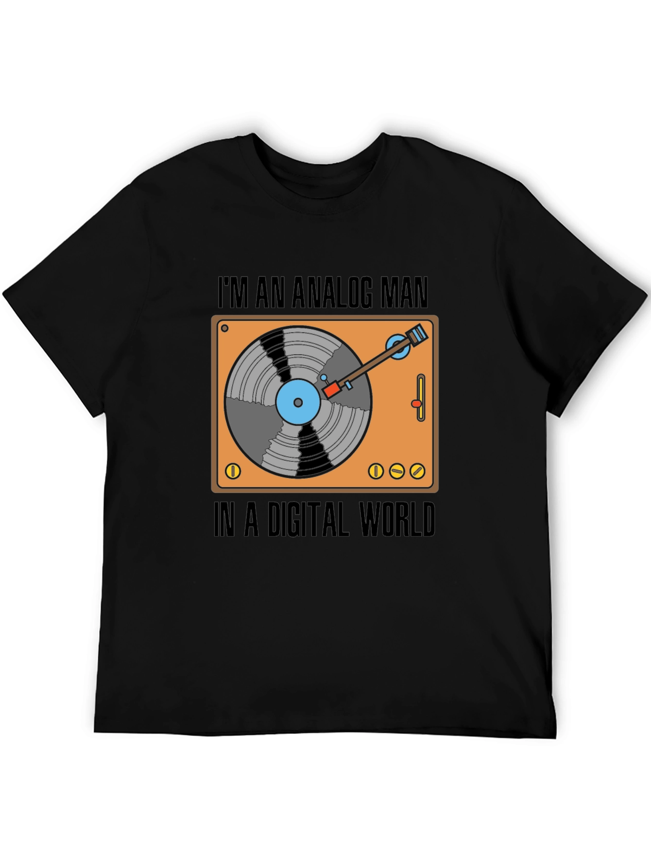 Black Analog Man in a Digital World T-Shirt view 5