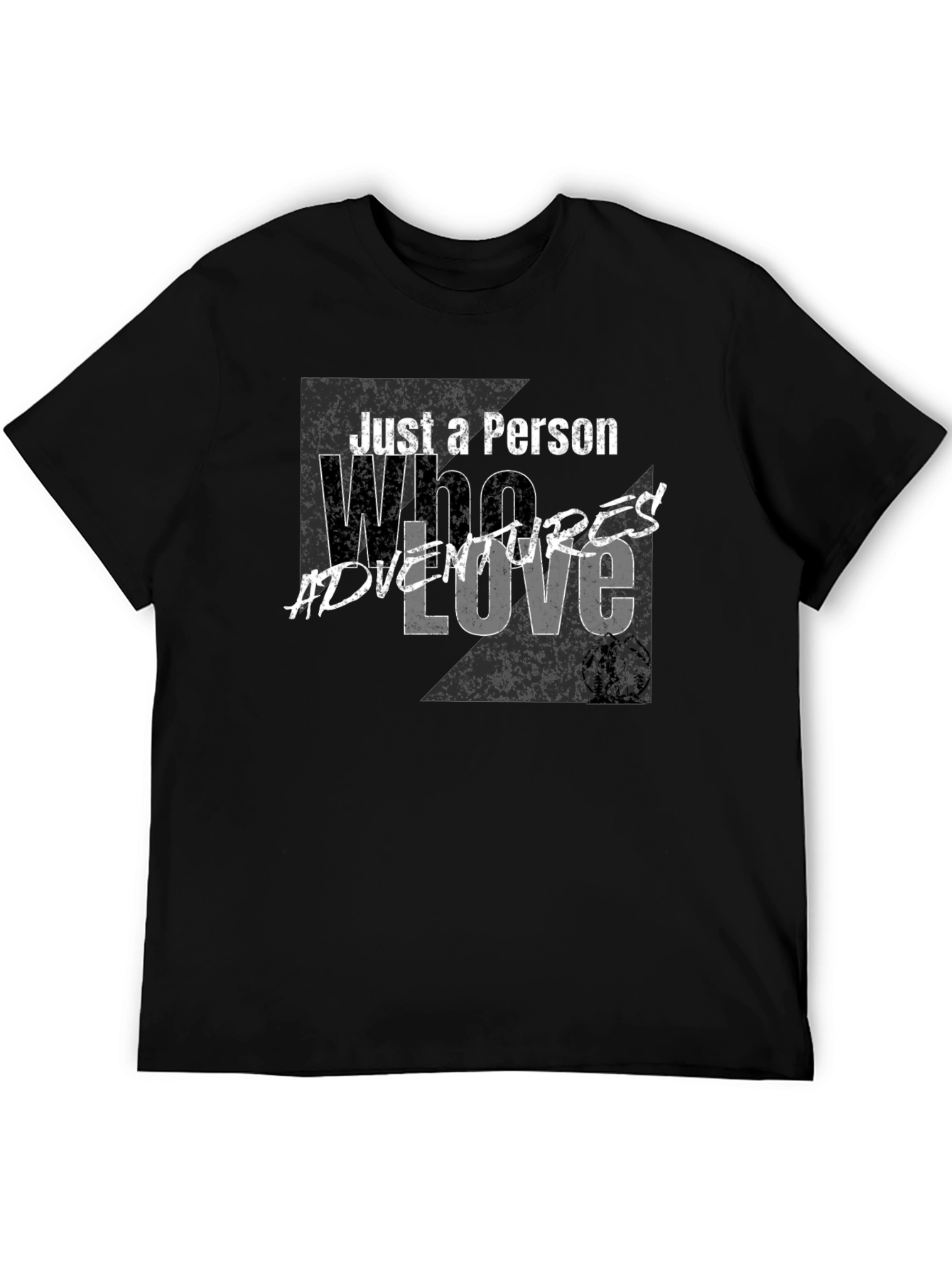 Black Adventure Lover T-Shirt - Just a Person Who Loves Adventures view 5