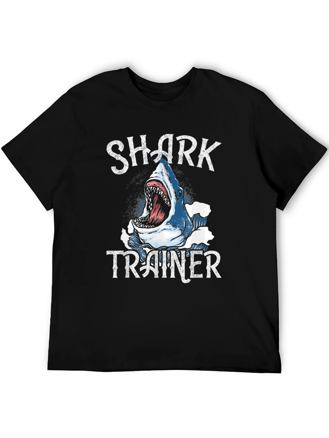 Black Shark Trainer Graphic Tee - Black Cotton T-Shirt view 5