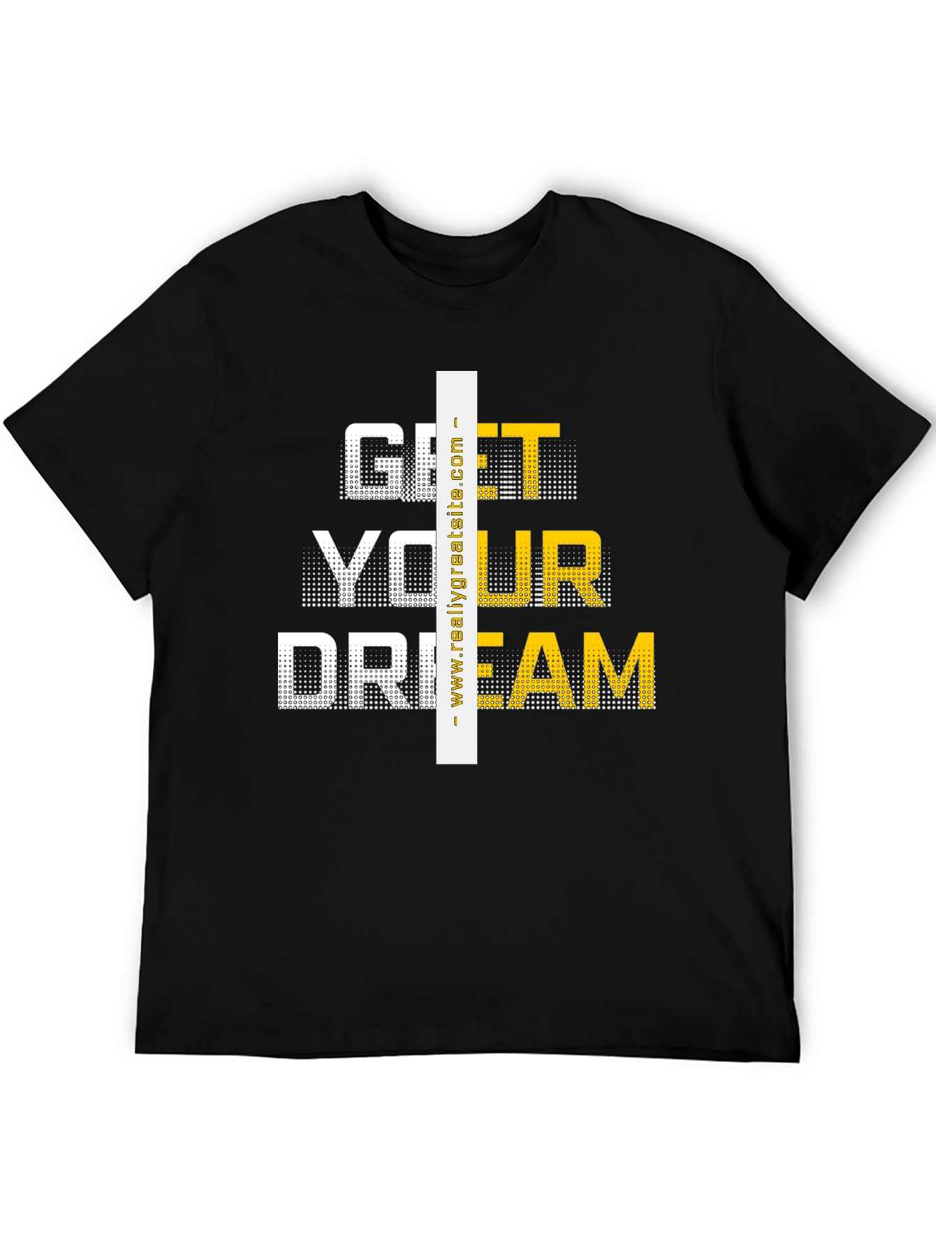 Black Get Your Dream Graphic Tee - Black Casual T-Shirt view 5