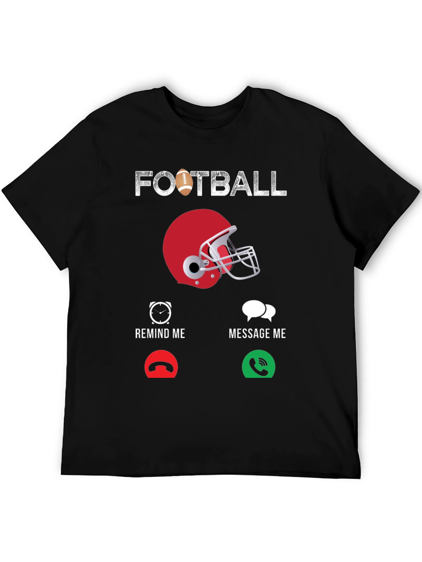 Black Football Calling T-Shirt view 5