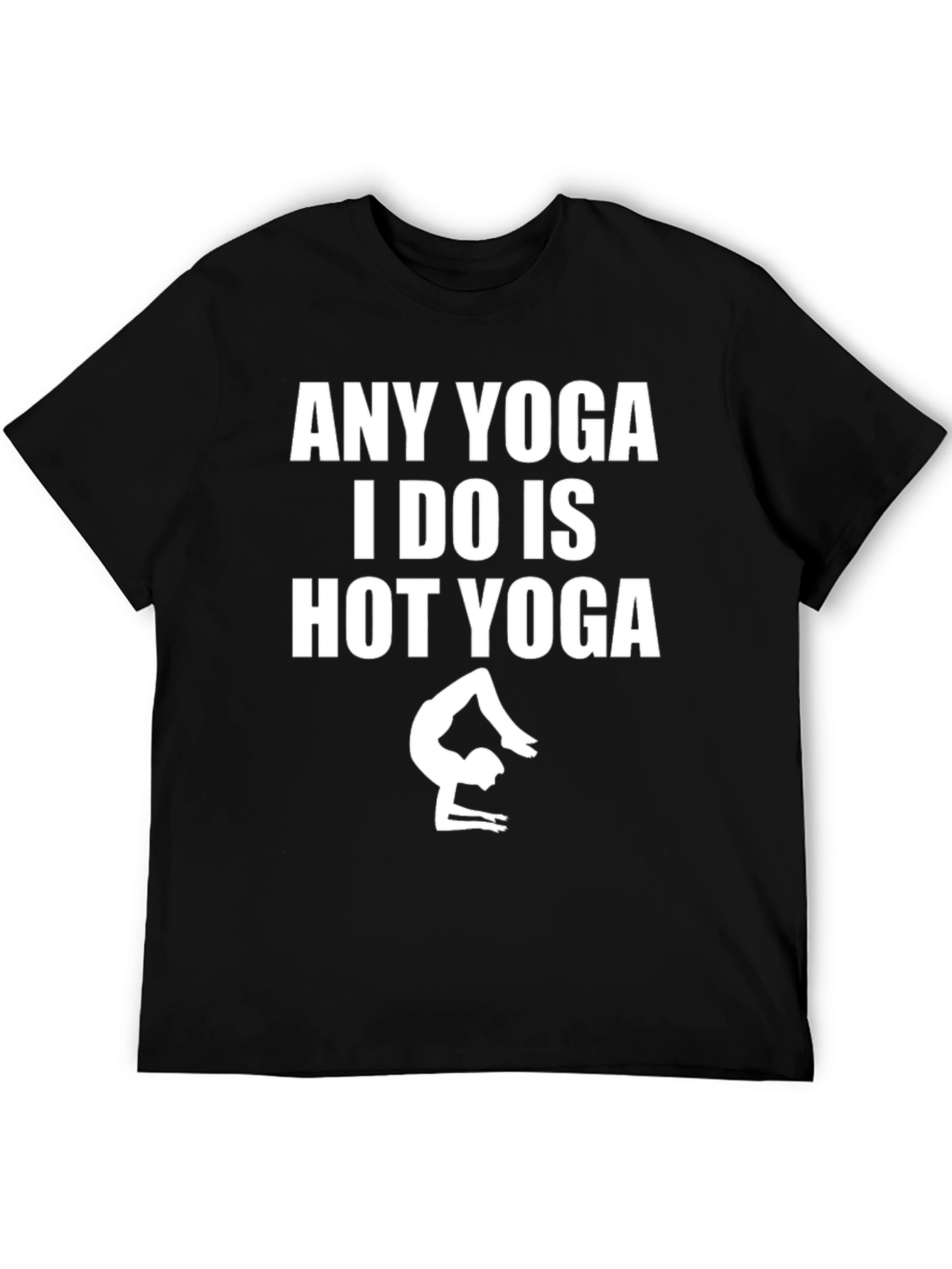 Black Hot Yoga T-Shirt - Funny Yoga Tee view 5