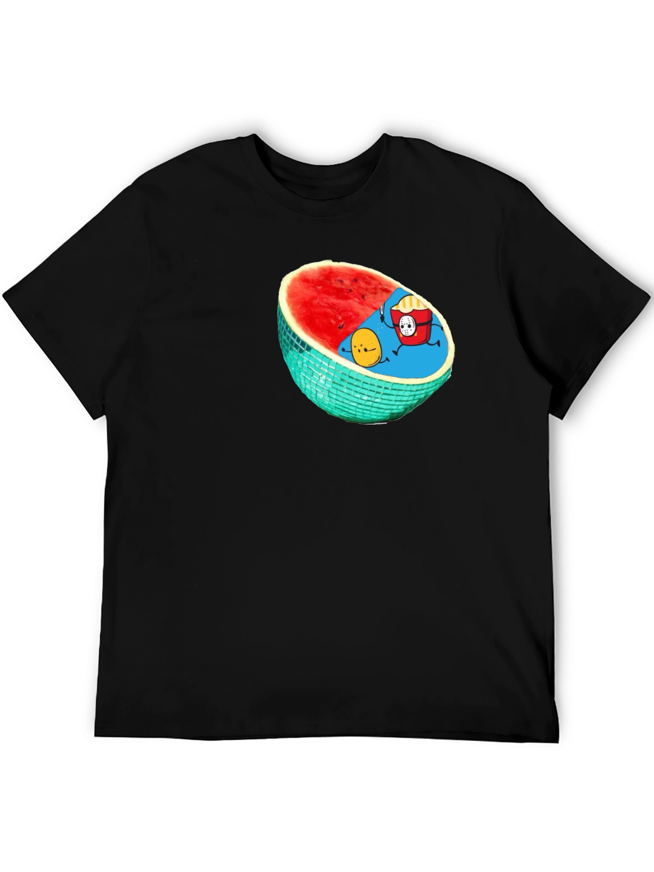 Black Fun Watermelon T-Shirt view 5
