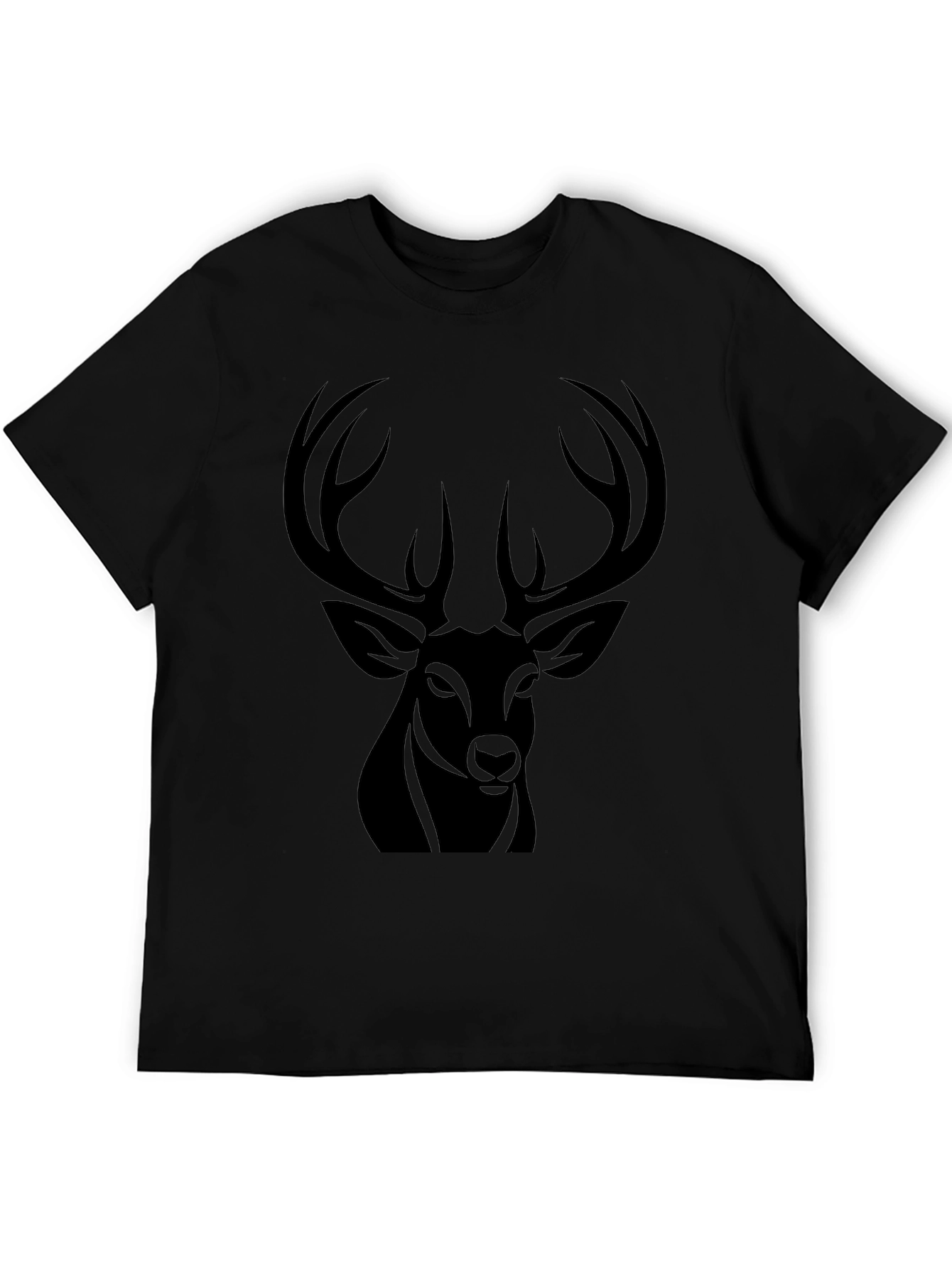 Black Black Deer Graphic Tee - Men's Casual Fashion view 5