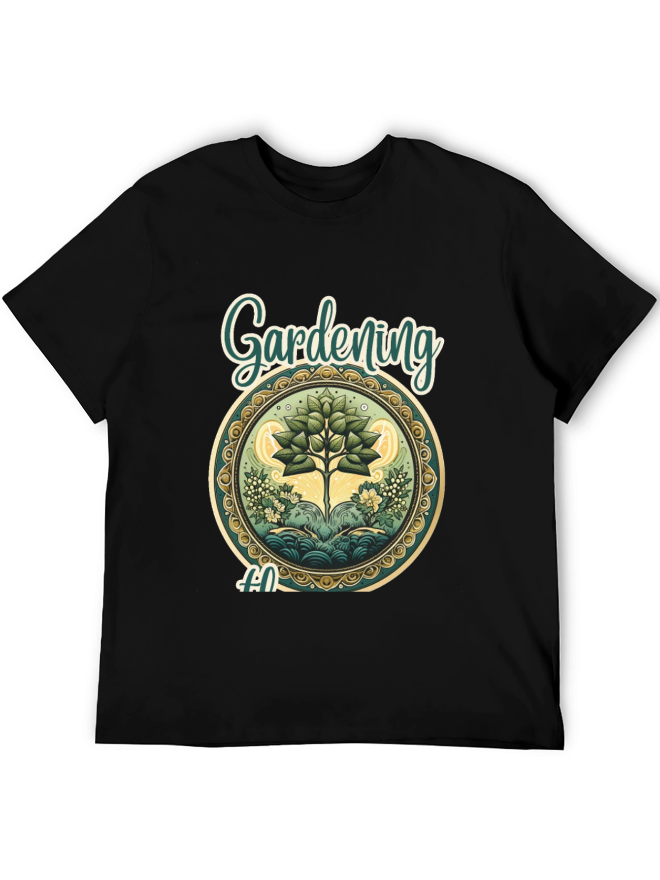 Black Gardening T-Shirt: Nature Lover's Tee view 5