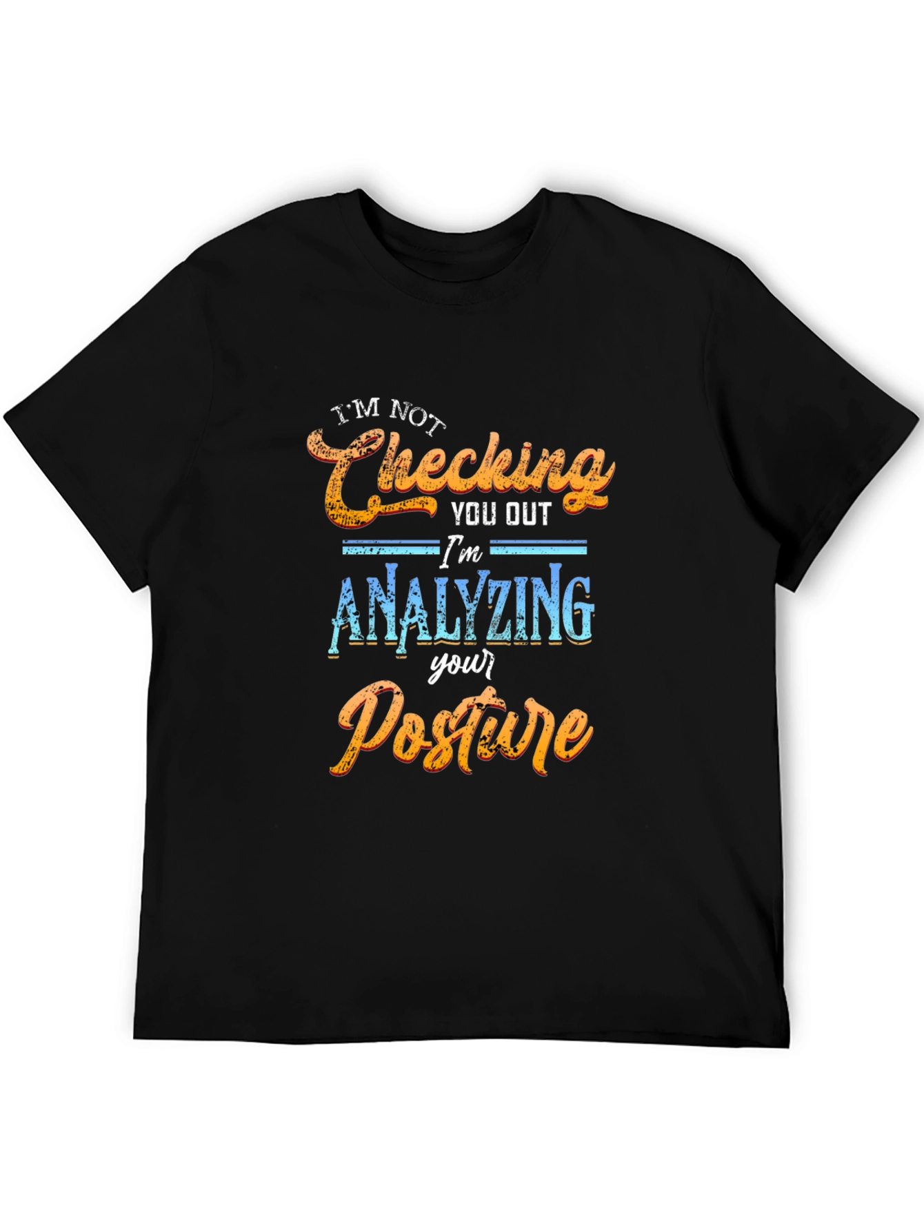 Black Posture Analyst T-Shirt - Funny Check Out Tee view 5