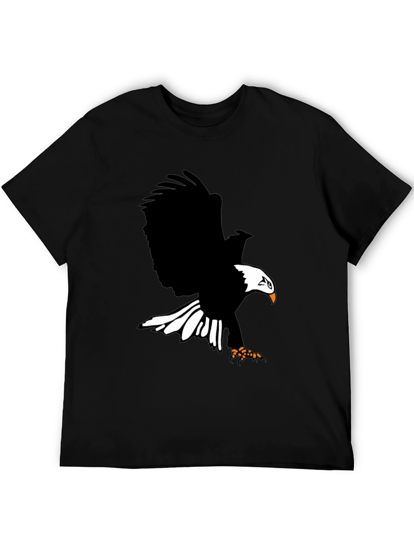 Black Eagle Graphic Print T-Shirt - Bold Black Tee view 5
