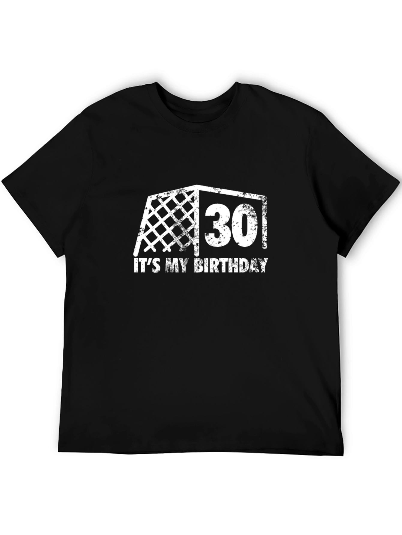 Black It's My Birthday 30 Soccer Goal Graphic T-Shirt view 5