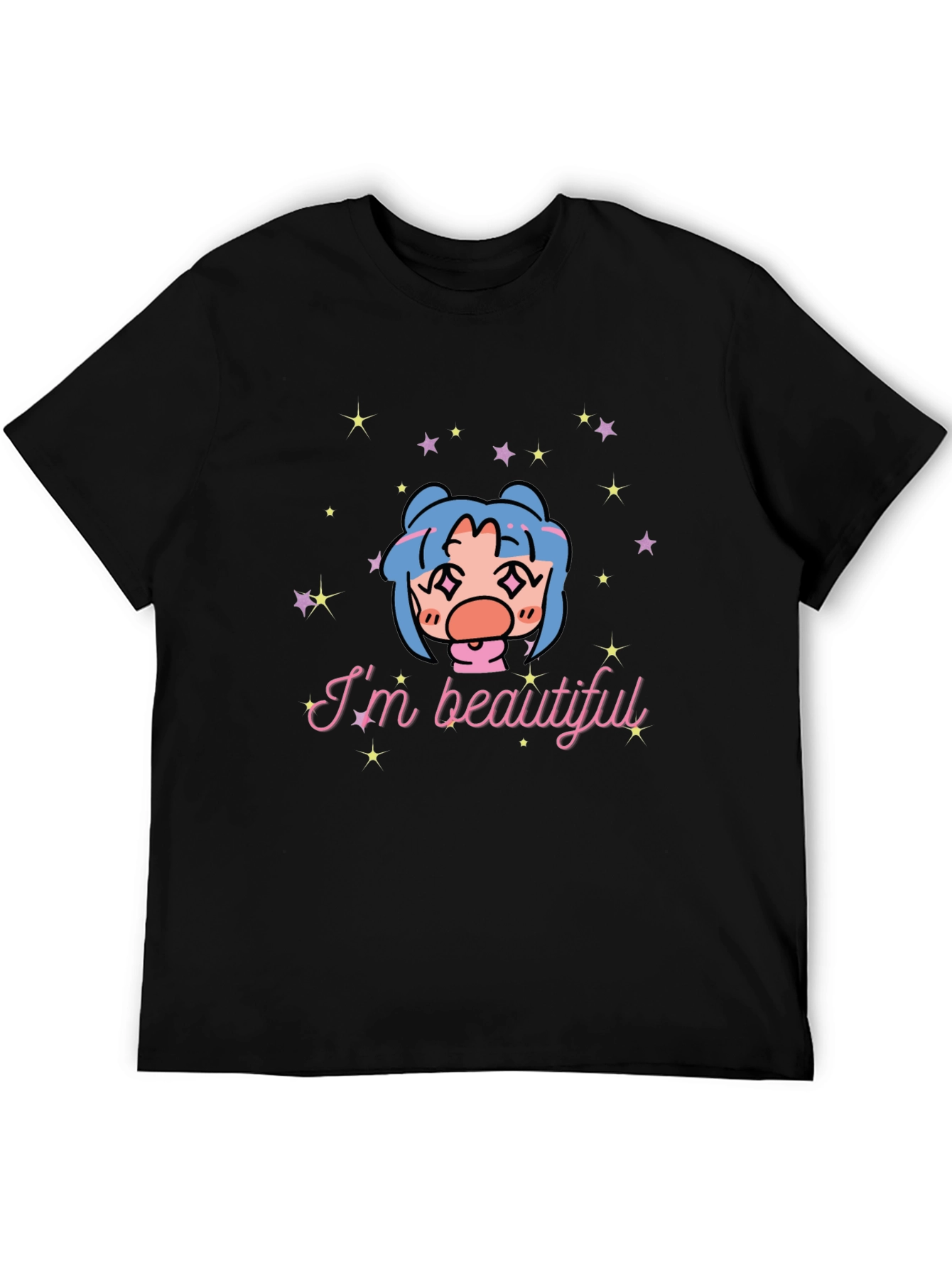 Black I'm Beautiful Graphic T-Shirt - Black view 5