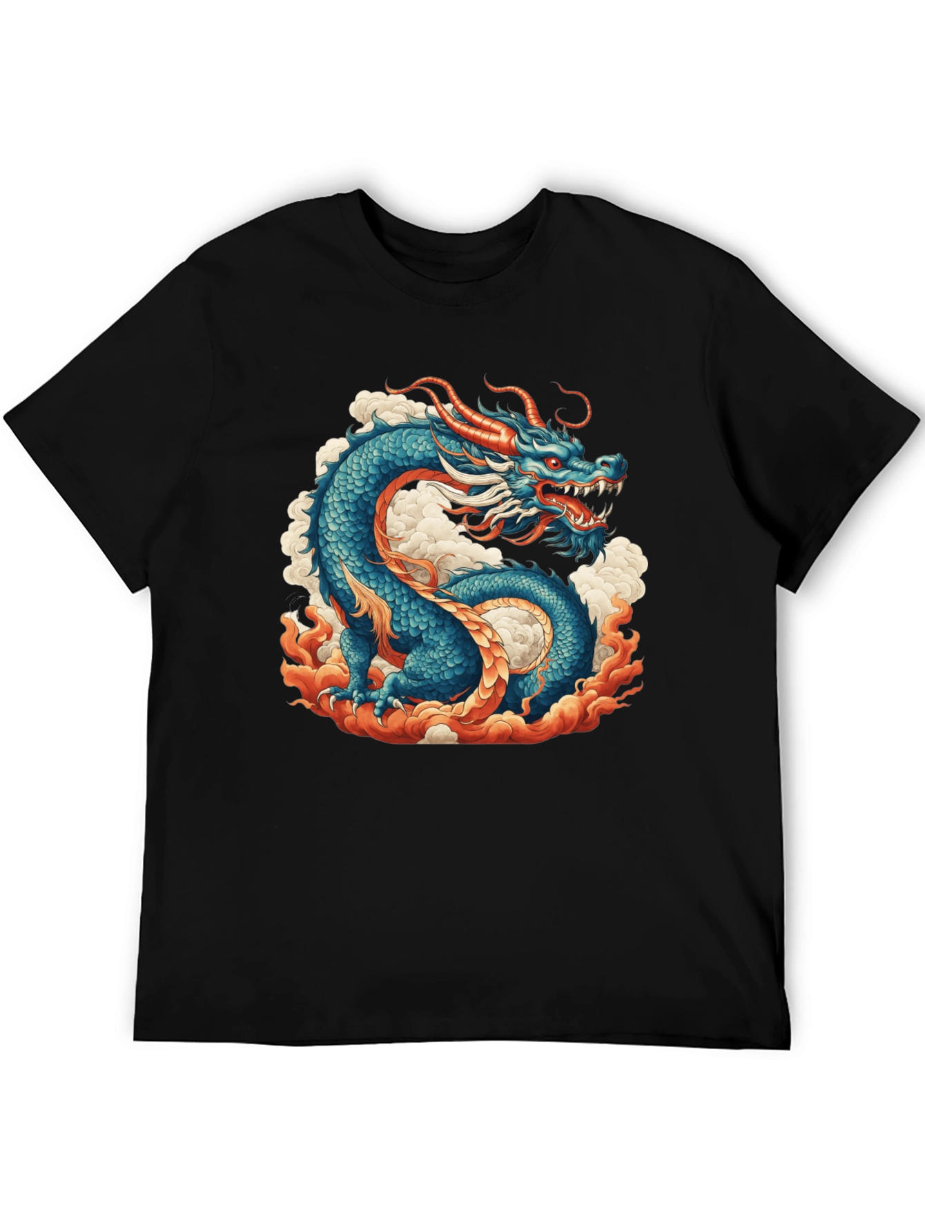 Black Dragon Graphic Tee - Men's Black T-Shirt view 5