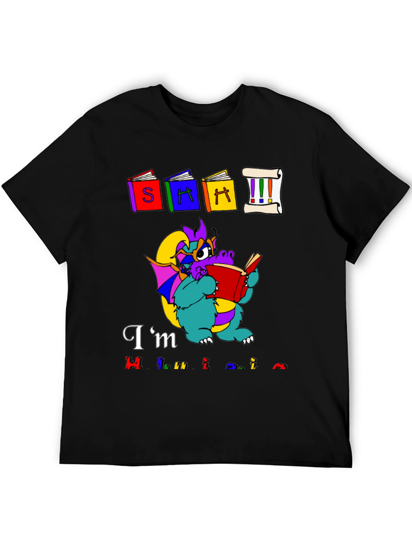 Black Book Dragon Graphic Tee - I'm Hilarious T-Shirt view 5