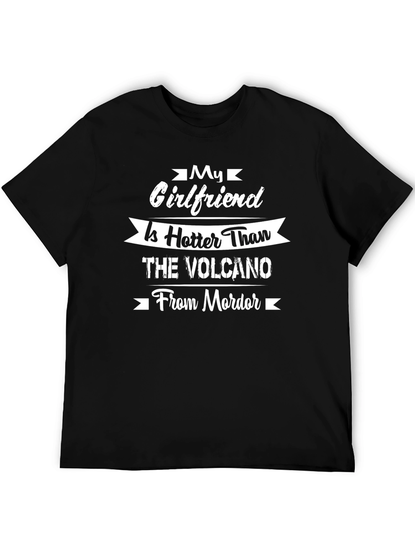 Black Funny My Girlfriend Is Hotter Than Mordor T-Shirt view 5