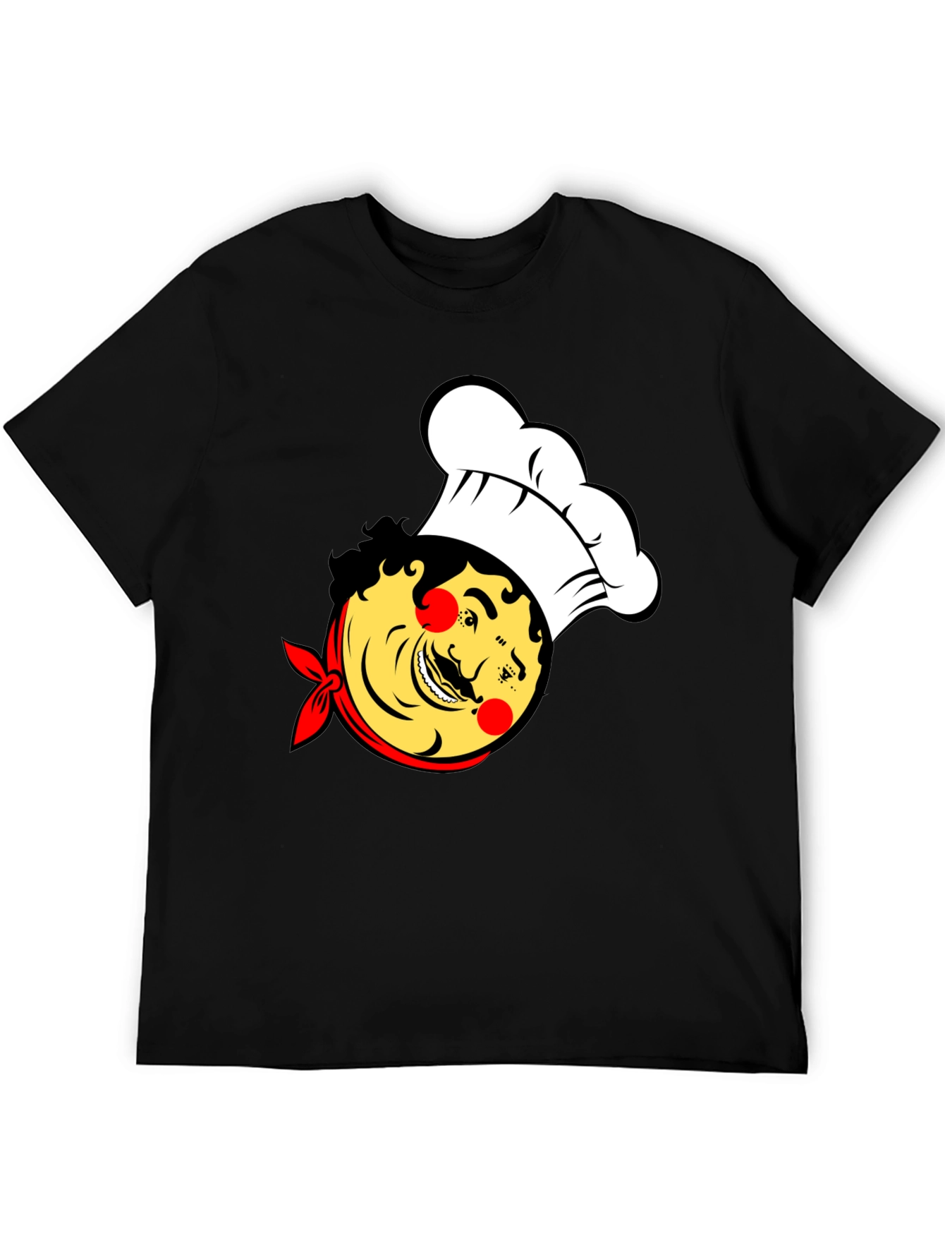 Black Chef Cartoon Graphic T-Shirt view 5