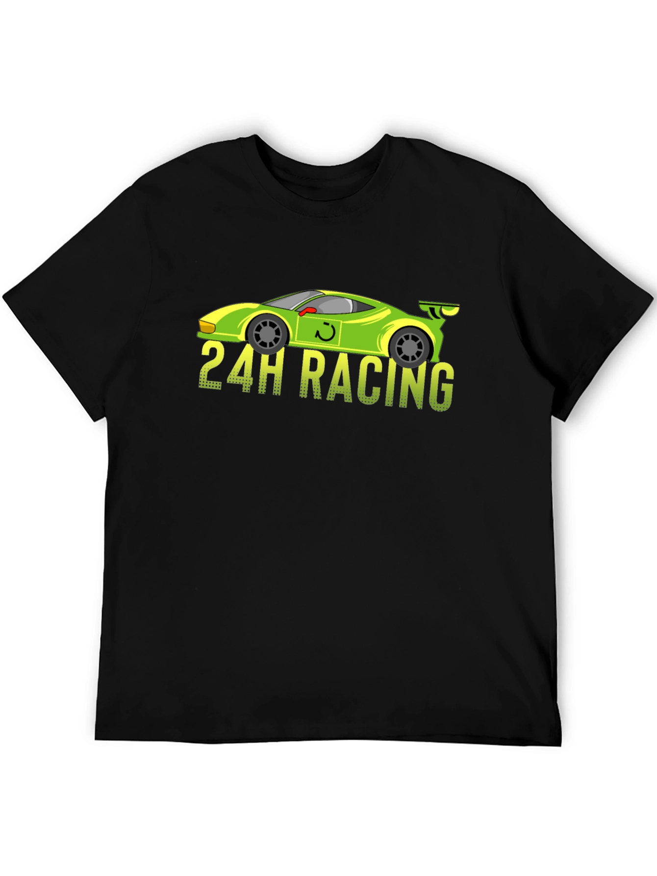 Black 24H Racing Car Graphic Black T-Shirt view 5