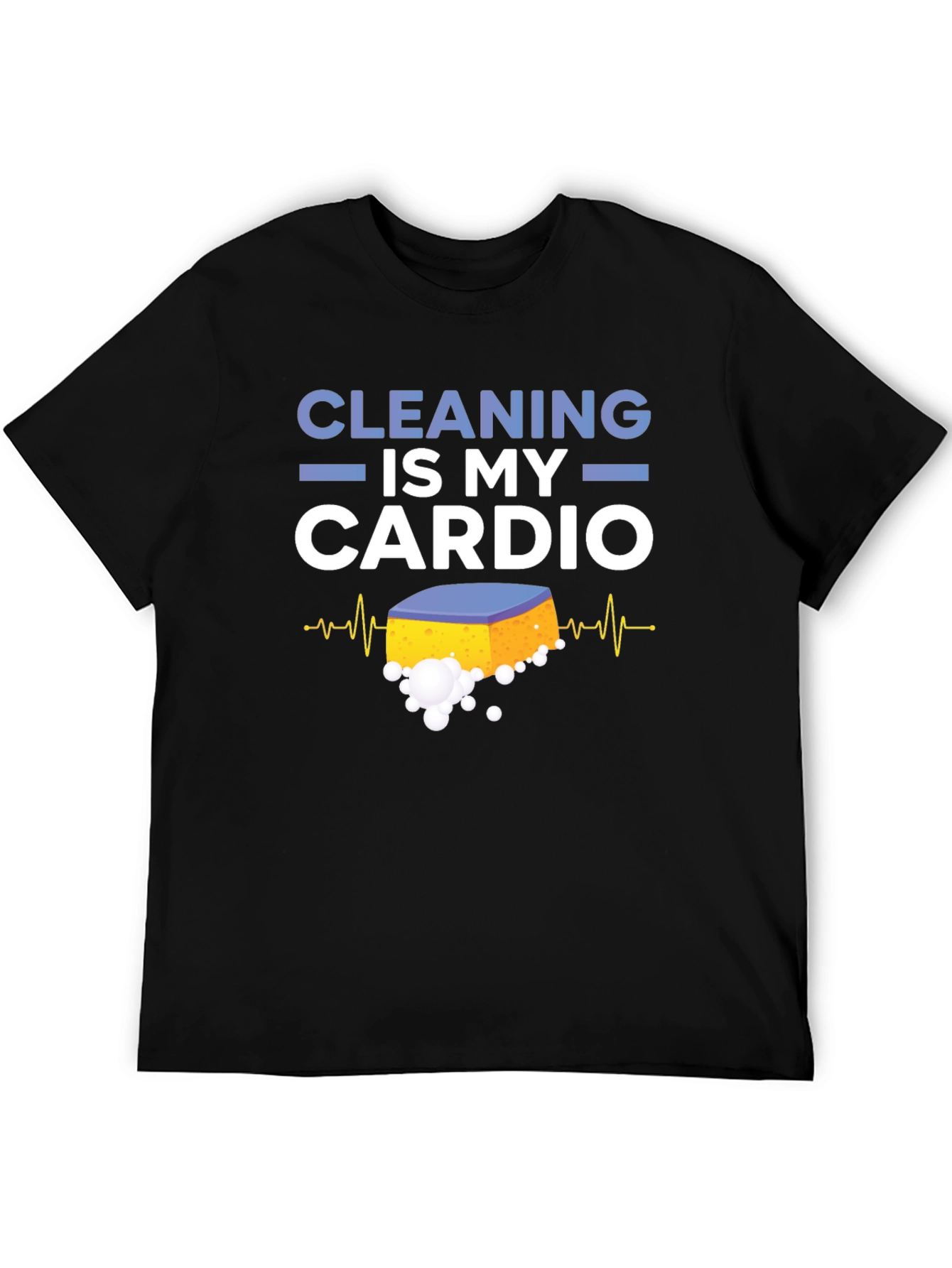 Black Cleaning is My Cardio T-Shirt Funny Housekeeping Tee view 5