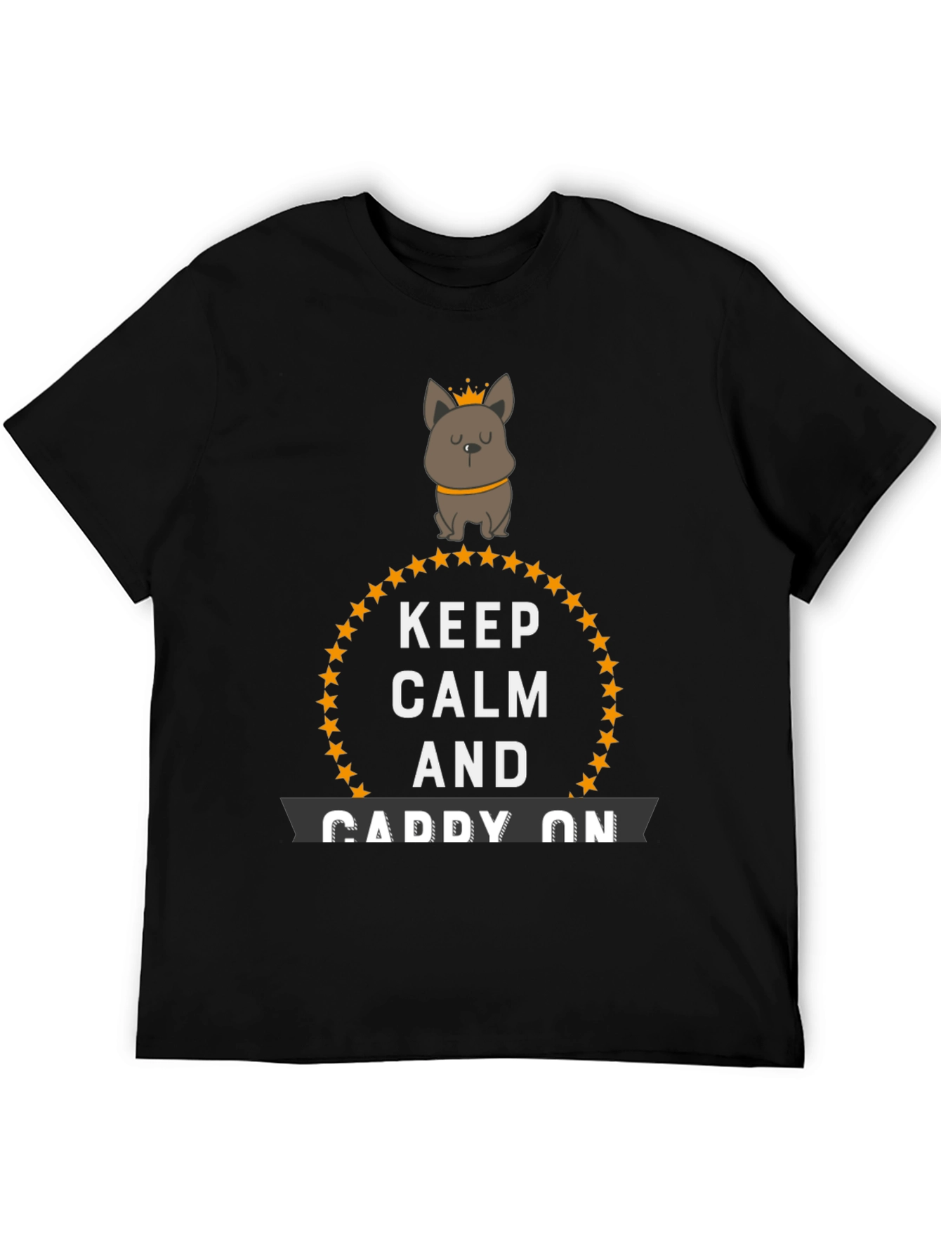 Black Keep Calm and Caddy On Novelty T-Shirt view 5