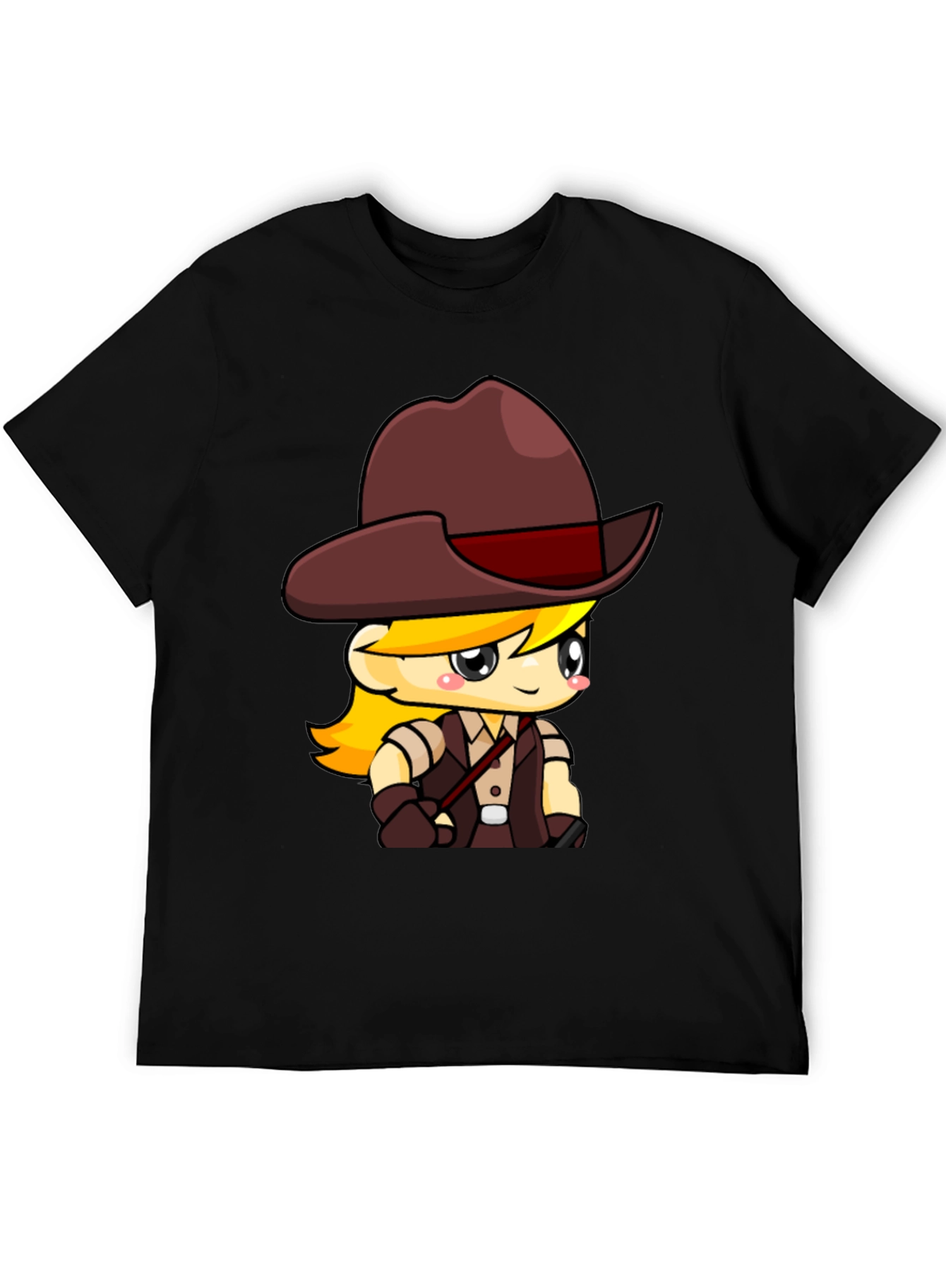 Black Cartoon Explorer T-Shirt - Black view 5
