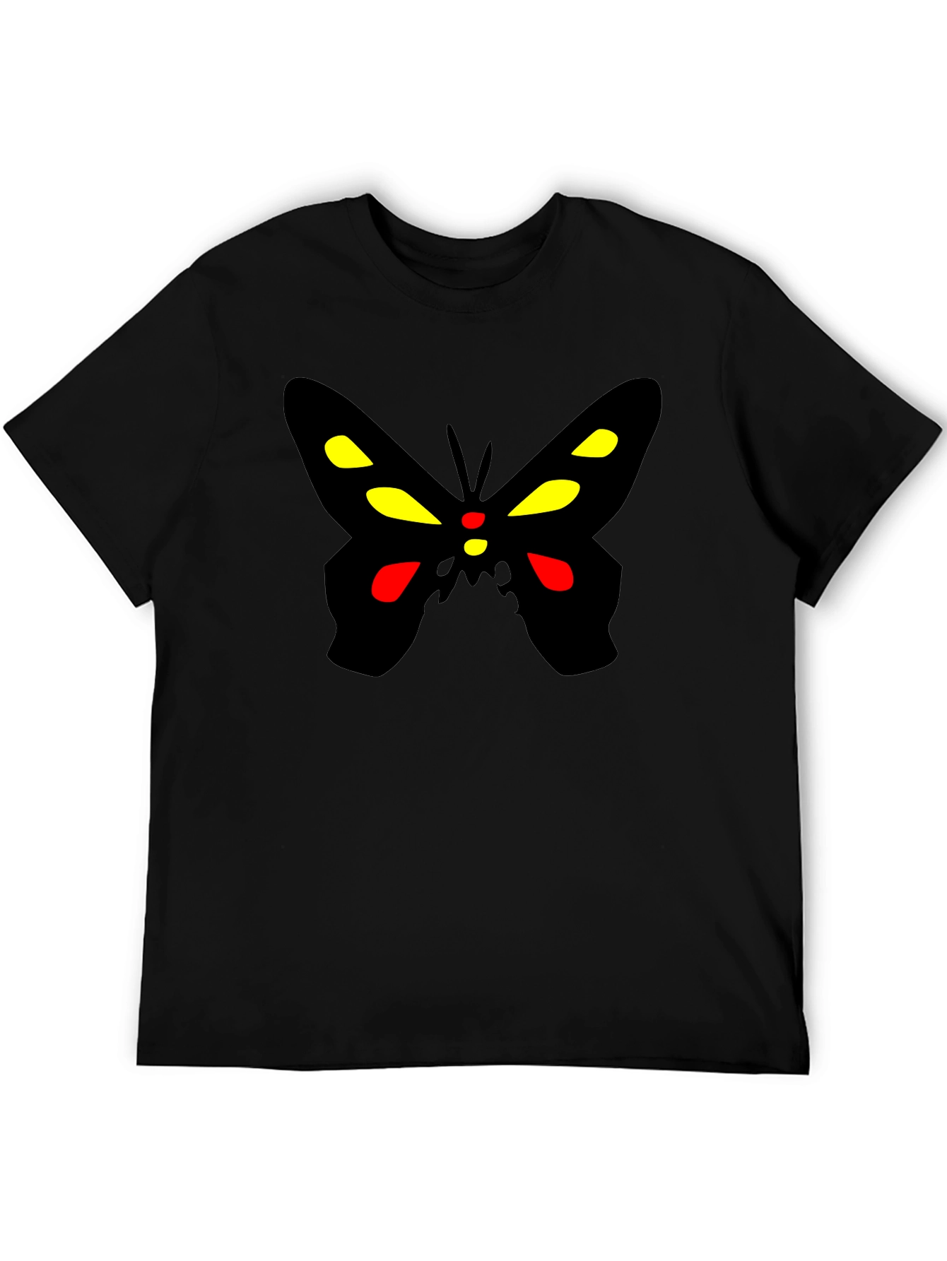 Black Butterfly Graphic Black T-Shirt view 5