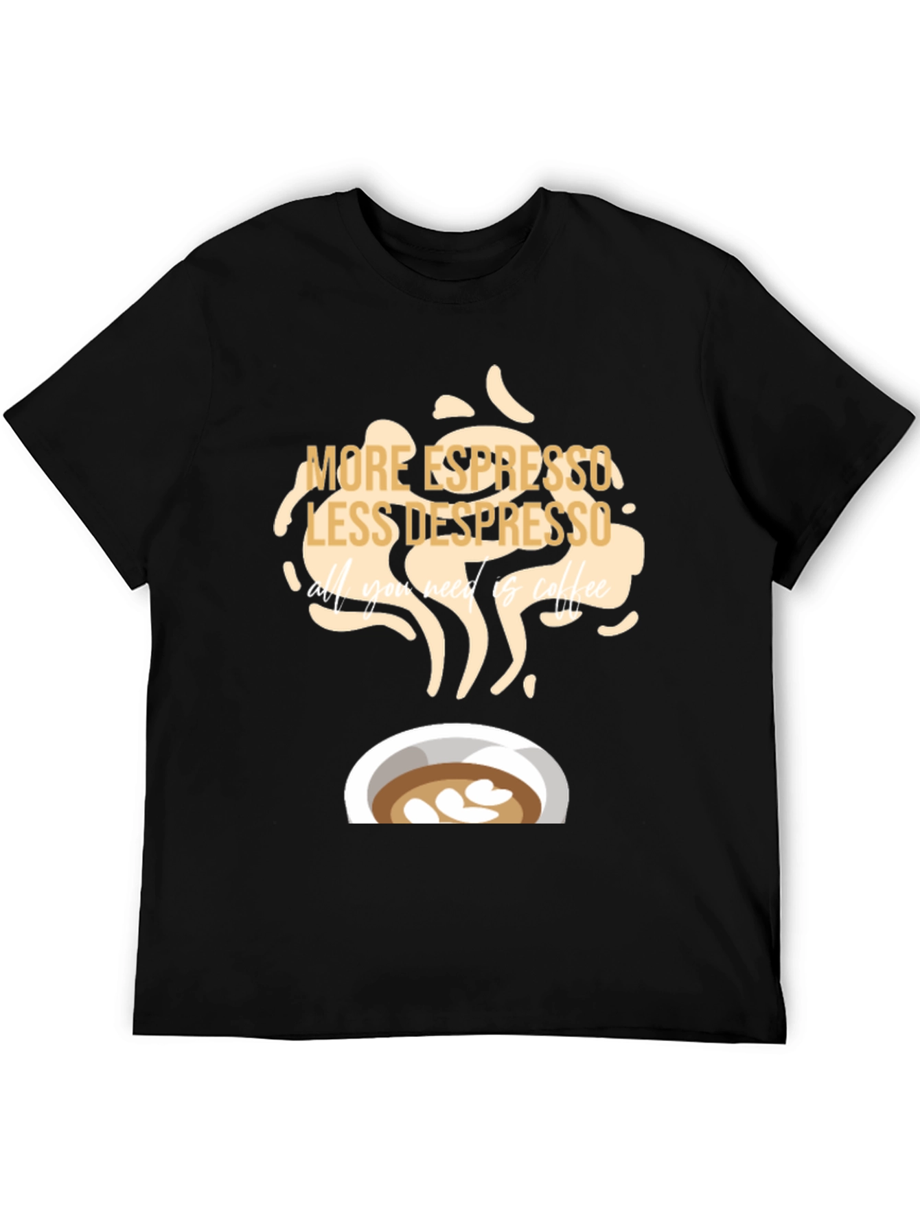 Black Espresso Depresso Coffee T-Shirt - Black view 5