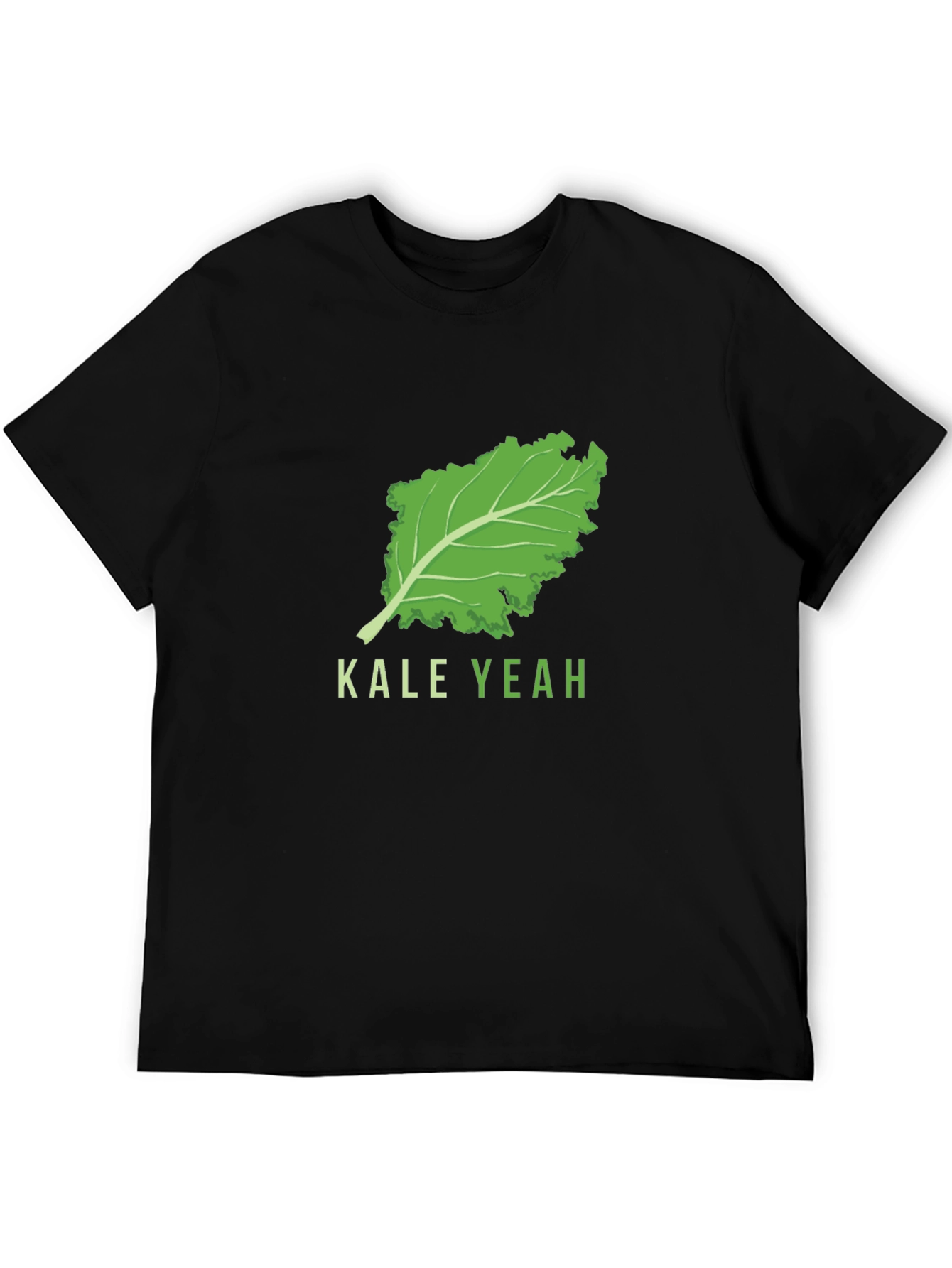 Black Kale Yeah T-Shirt - Black Cotton Tee view 5