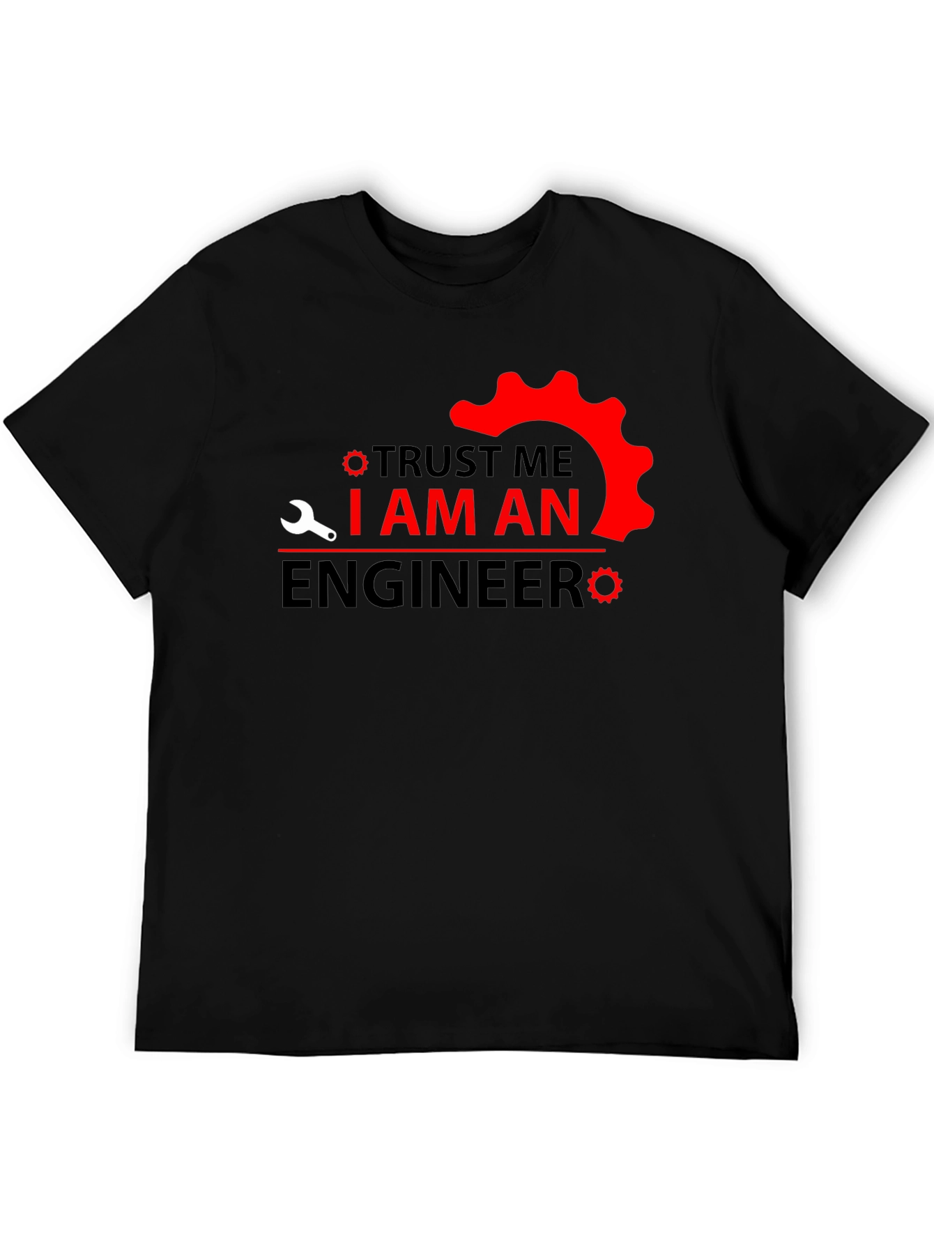 Black Trust Me I am An Engineer T-Shirt - Black view 5