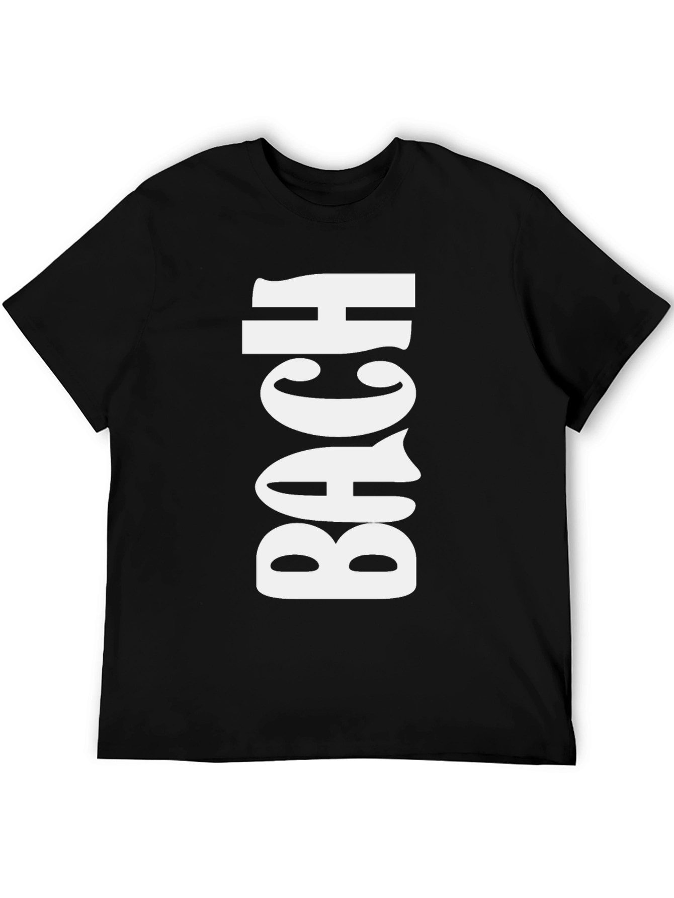 Black BACH Black Graphic Tee - Bold Statement T-Shirt view 5