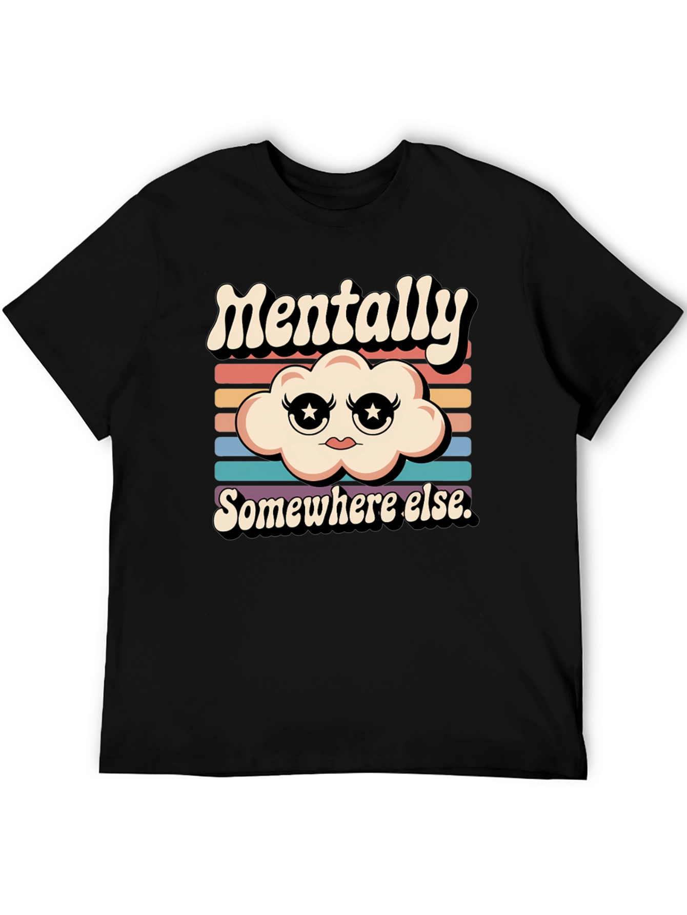 Black Mentally Somewhere Else Graphic Tee view 5
