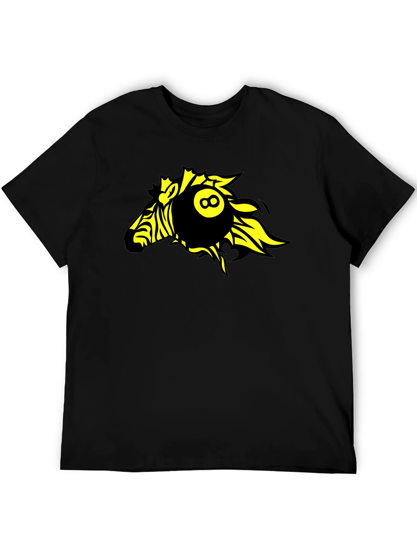 Black Zebra 8-Ball Graphic T-Shirt - Bold Design view 5