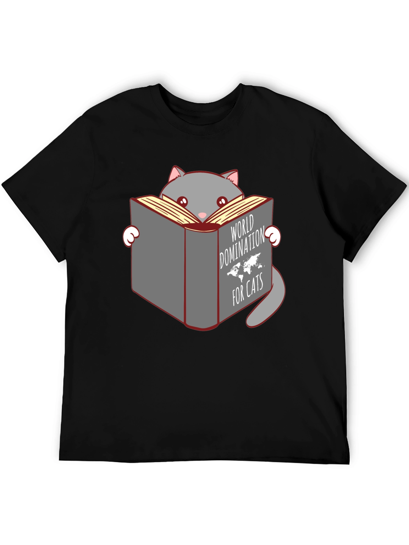 Black Cat World Domination T-Shirt: Hilarious Cat Lover Tee view 5