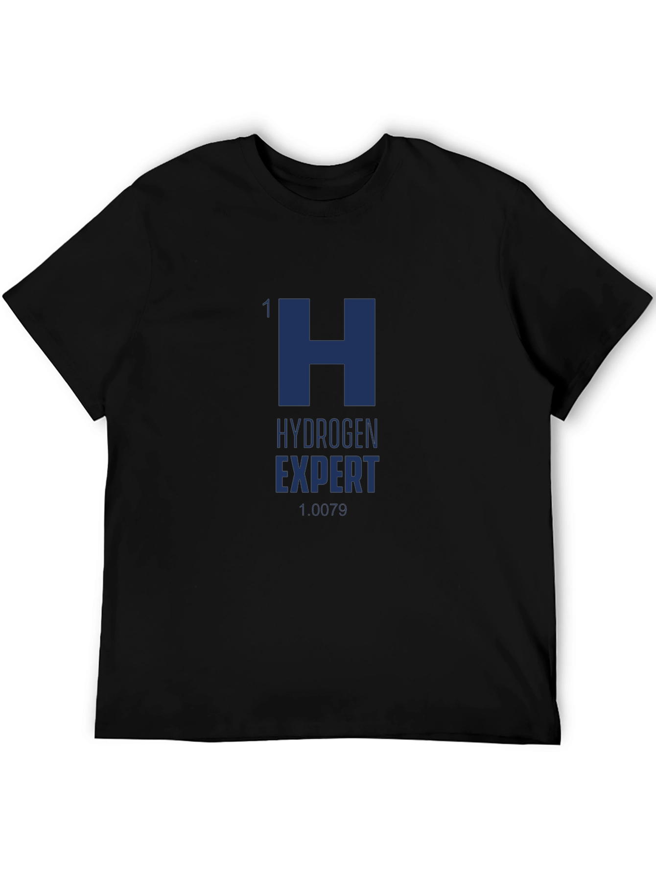 Black Hydrogen Expert T-Shirt - Periodic Table Science Tee view 5