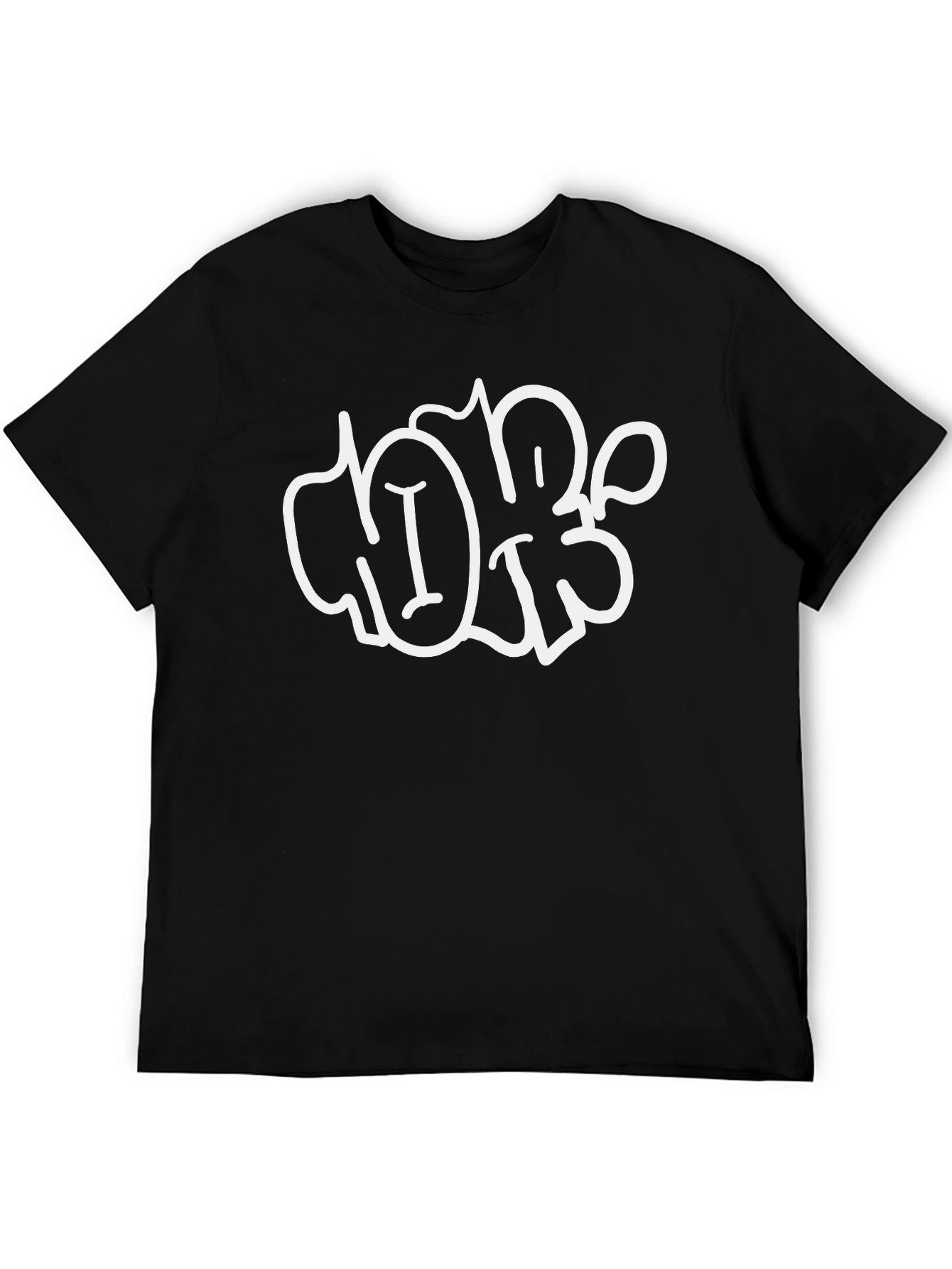 Black Cool Graphic Tee - Black Cotton Blend Shirt view 5