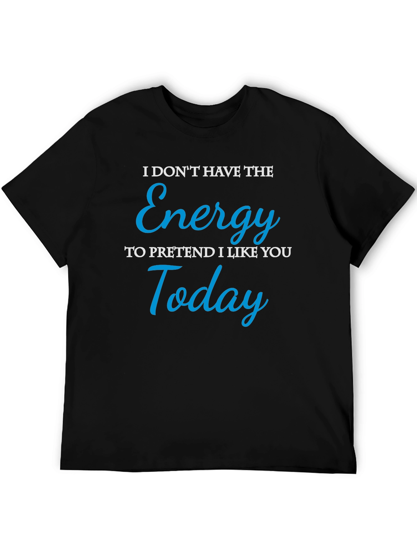 Black Funny 'Energy to Pretend' Graphic Tee view 5