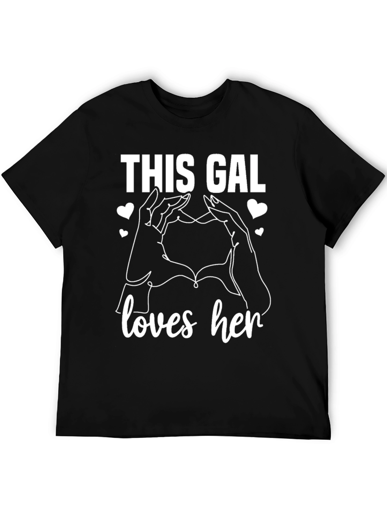 Black This Gal Loves Her T-Shirt Black view 5