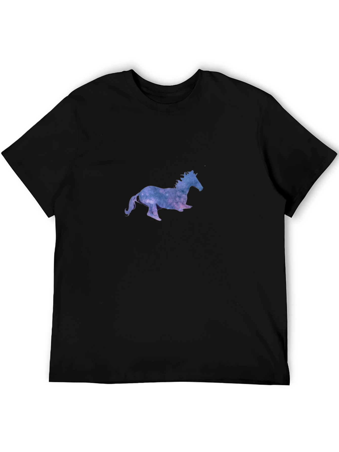 Black Galaxy Horse Black T-Shirt view 5