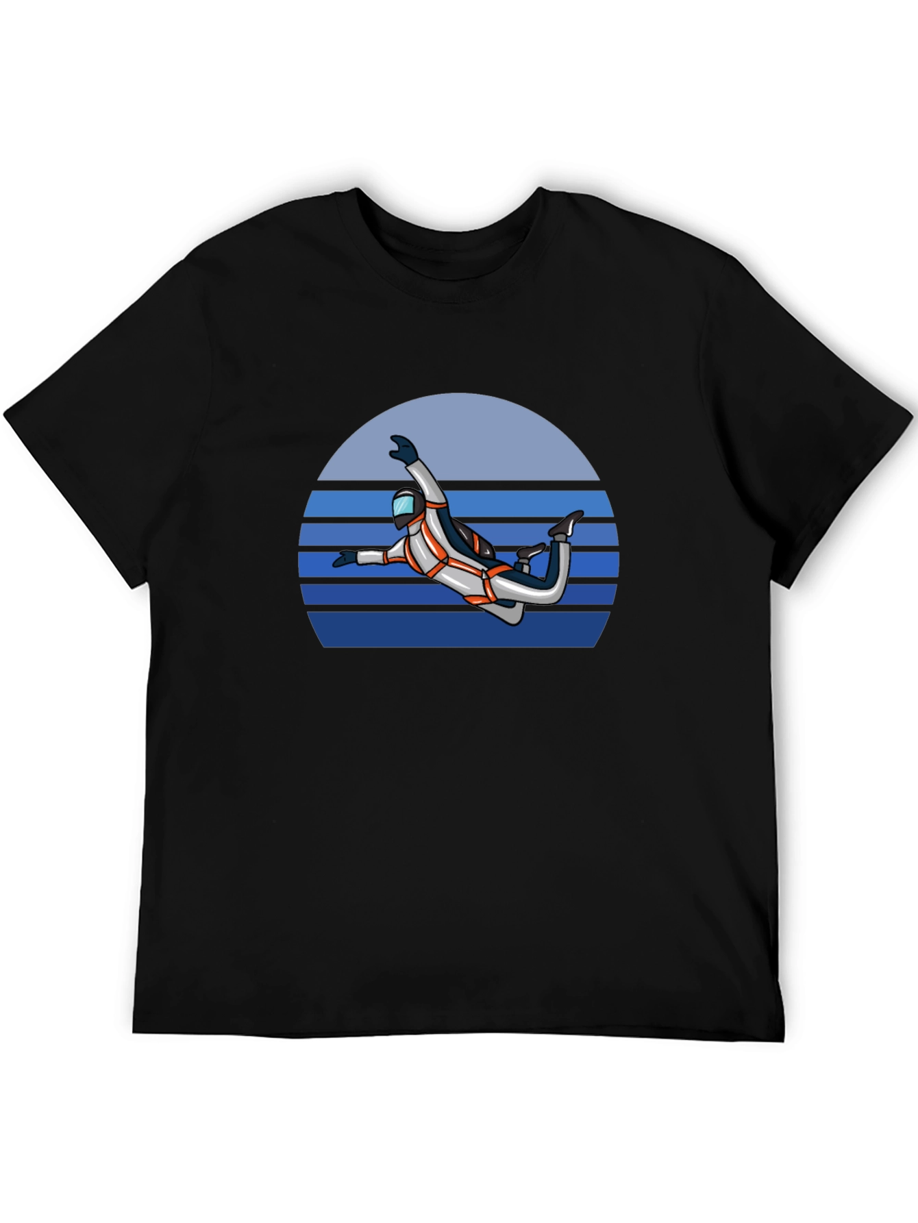 Black Skydiving Graphic Tee - Black T-Shirt view 5