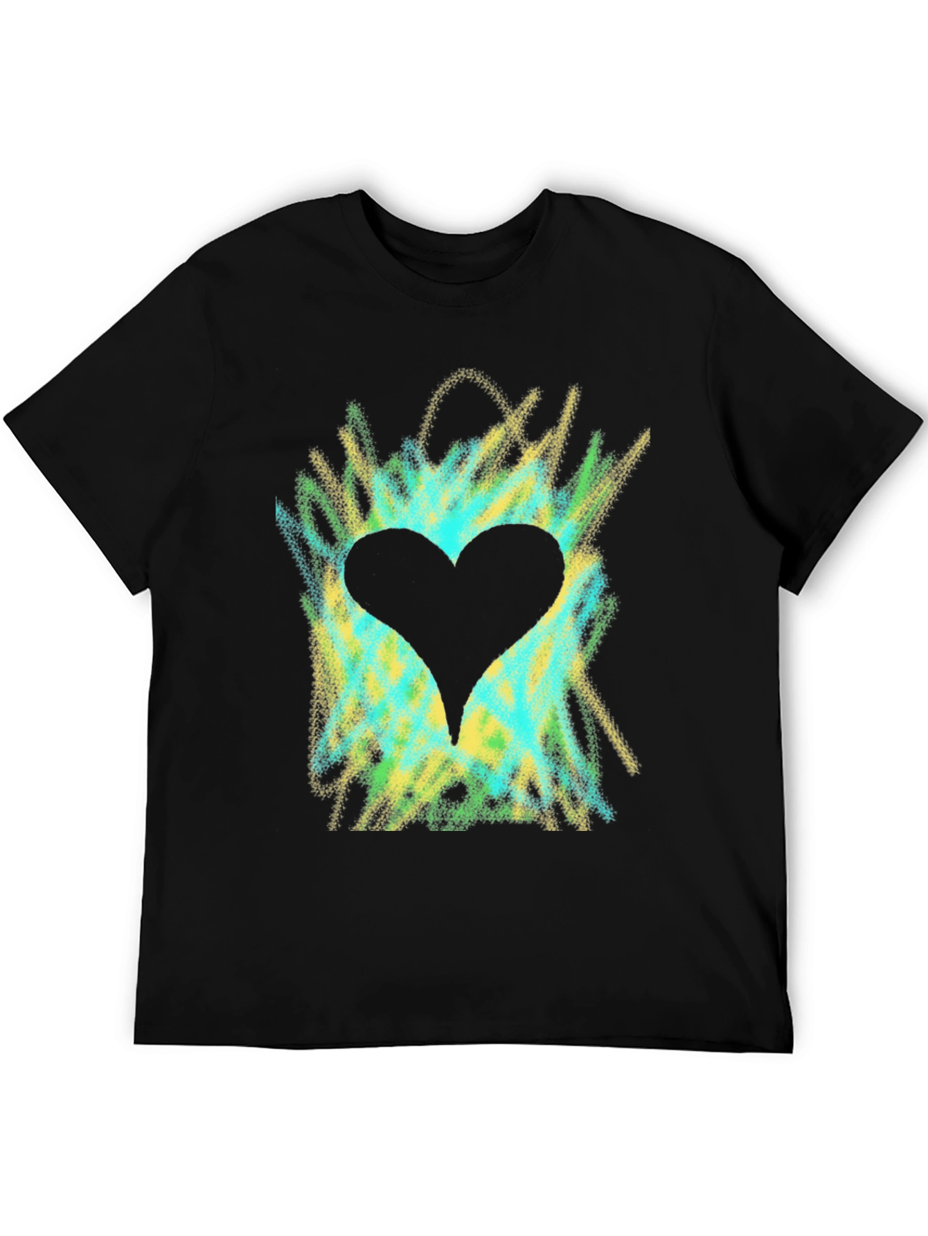 Black Heart Burst Graphic T-Shirt view 5