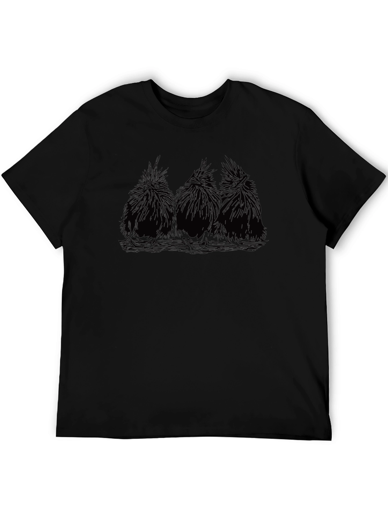 Black Black Chicken Flock Graphic Tee view 5