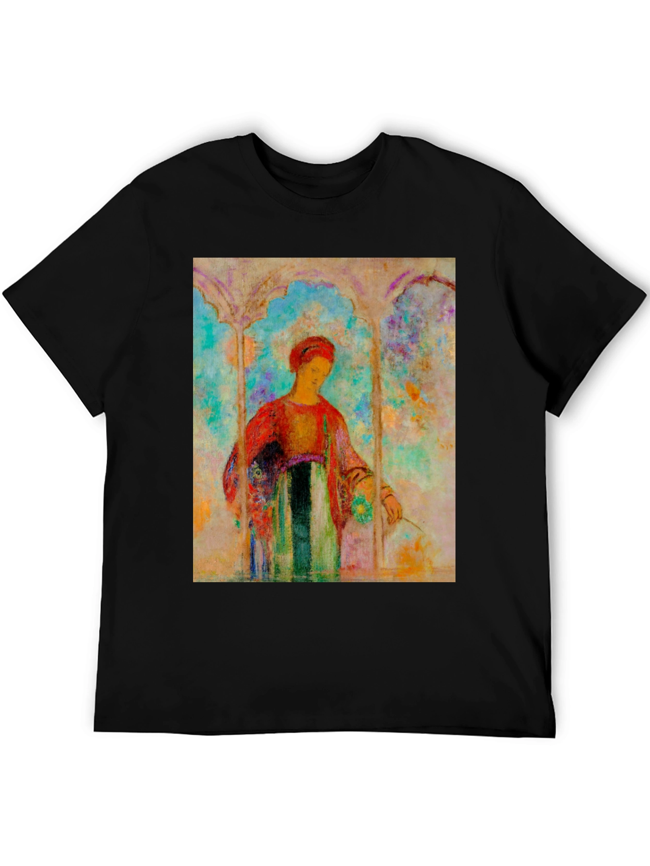Black Artistic Woman Portrait T-Shirt - Unique Design view 5