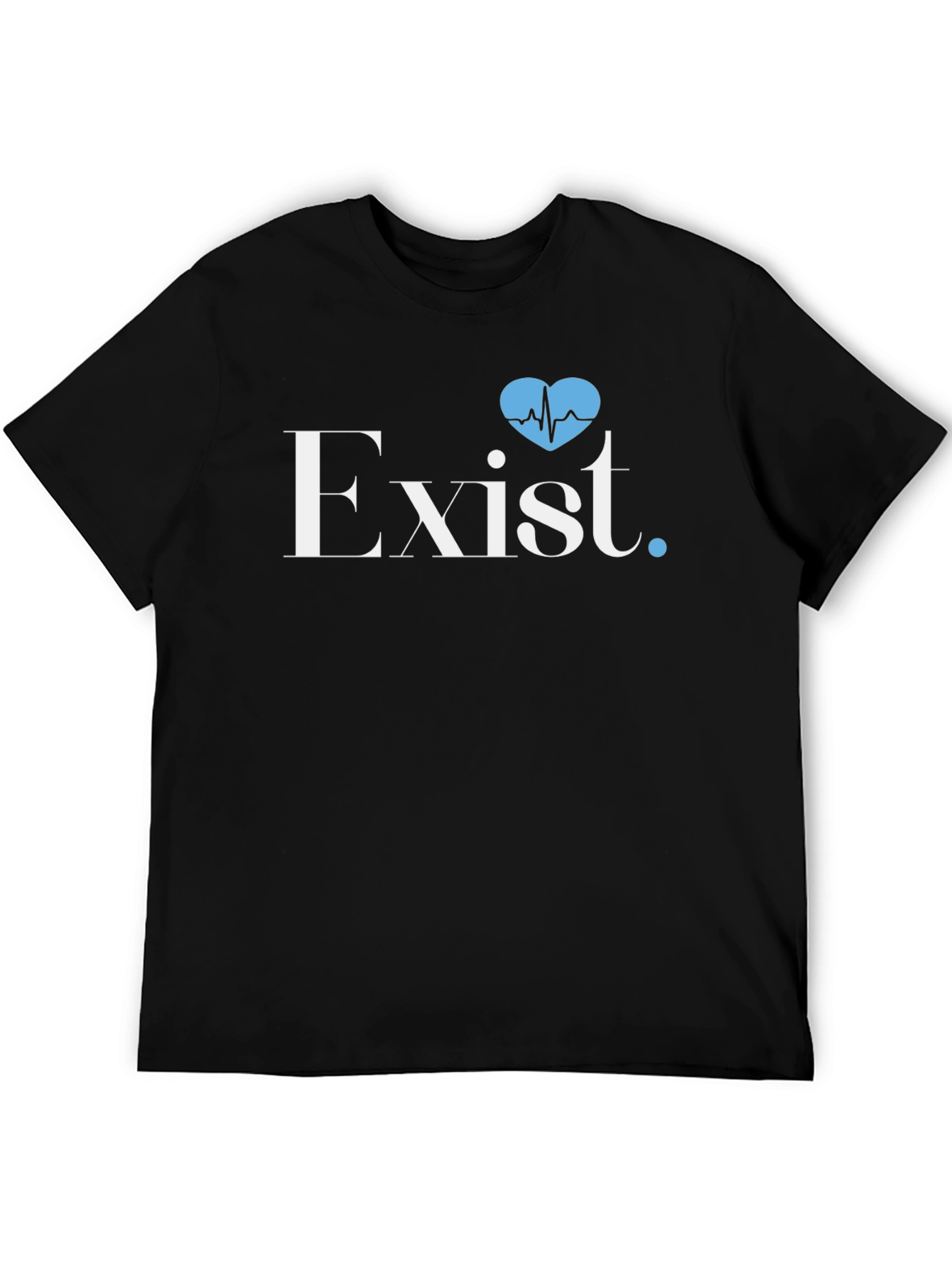 Black Exist Heartbeat Graphic Tee - Stylish Comfort view 5