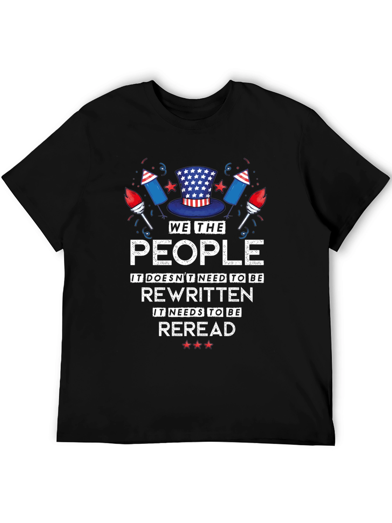 Black We The People Patriotic T-Shirt view 5