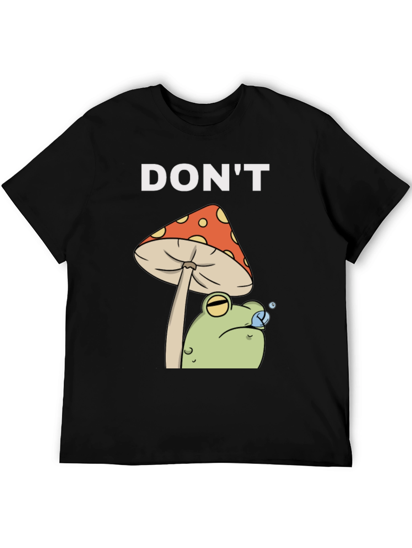 Black Don't Frog on Mushroom Graphic Tee view 5