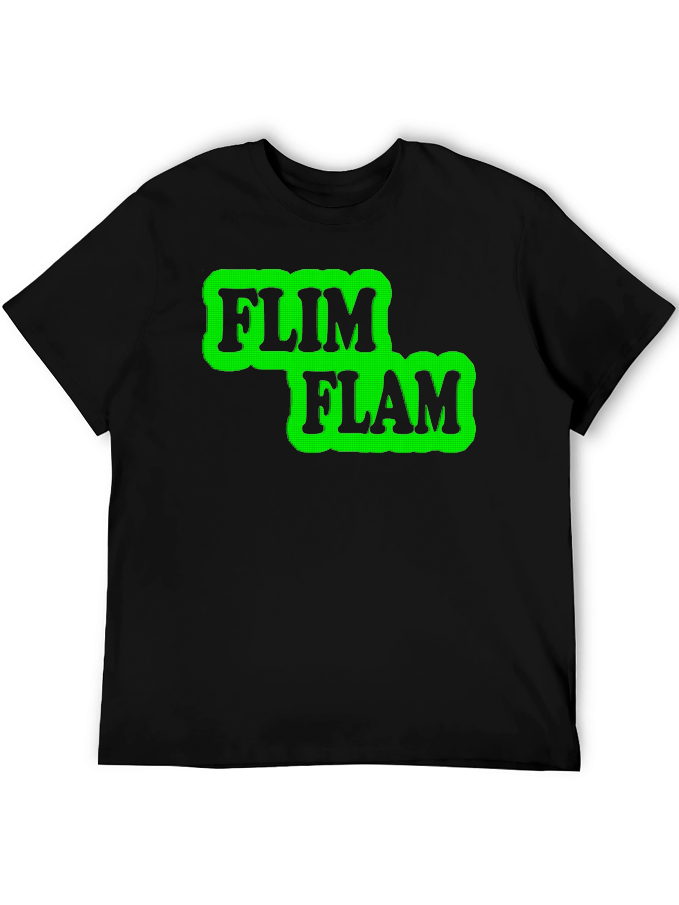 Black Flim Flam Graphic T-Shirt - Novelty Design Tee view 5