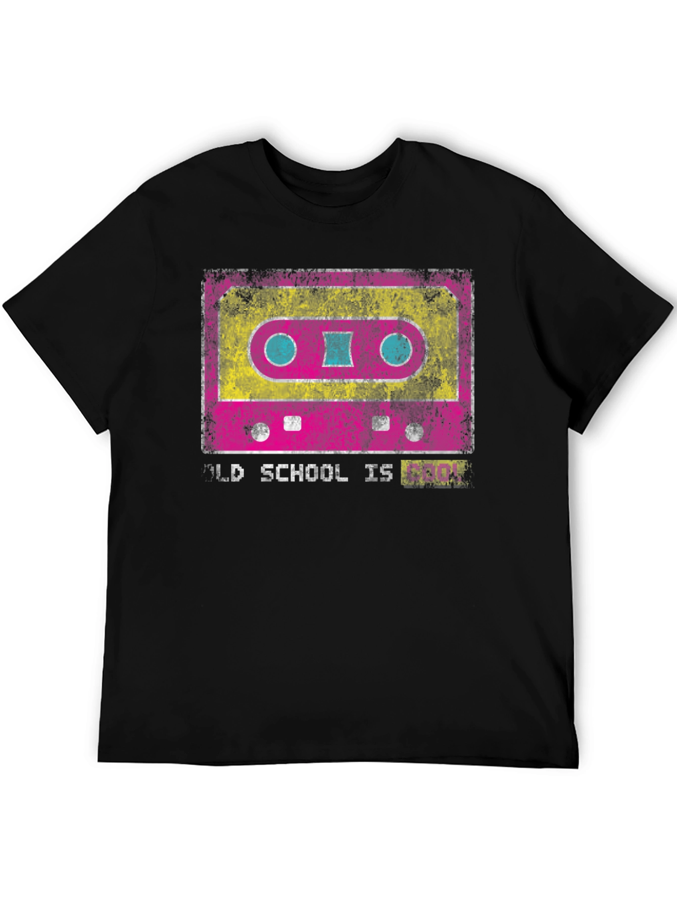 Black Retro Cassette Tape Graphic T-Shirt - Old School Cool view 5