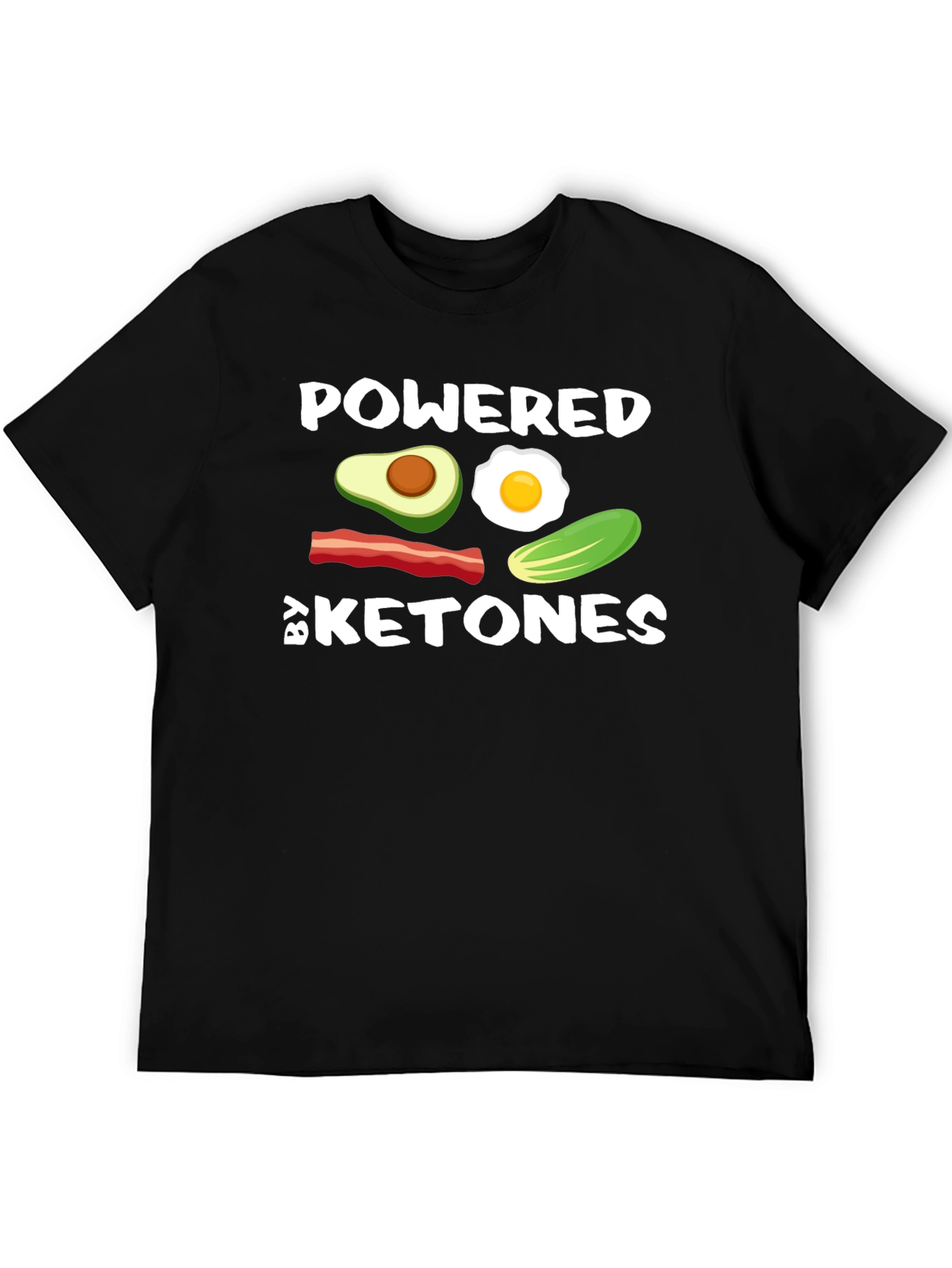 Black Powered By Ketones Black T-Shirt view 5