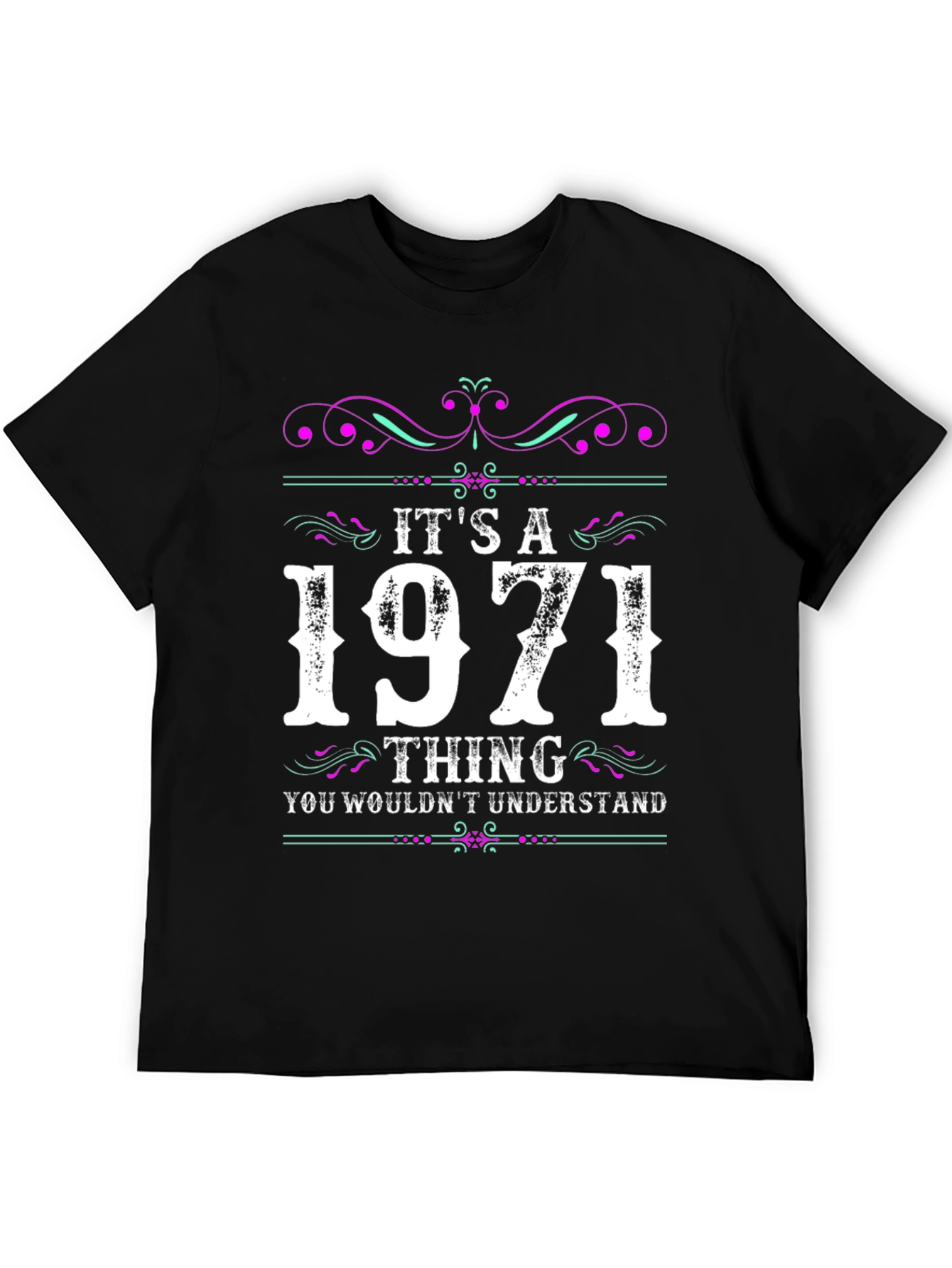 Black It's A 1971 Thing T-Shirt view 5