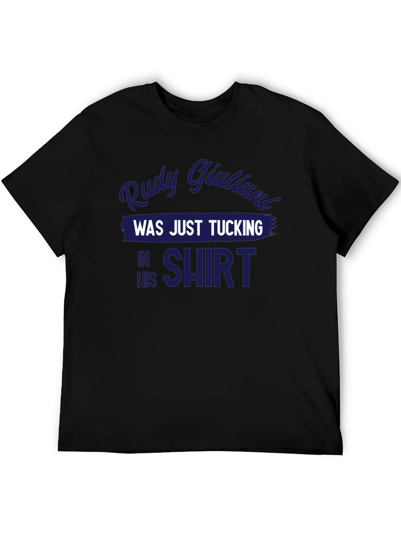 Black Rudy Giuliani Tucking Shirt Graphic Tee view 5