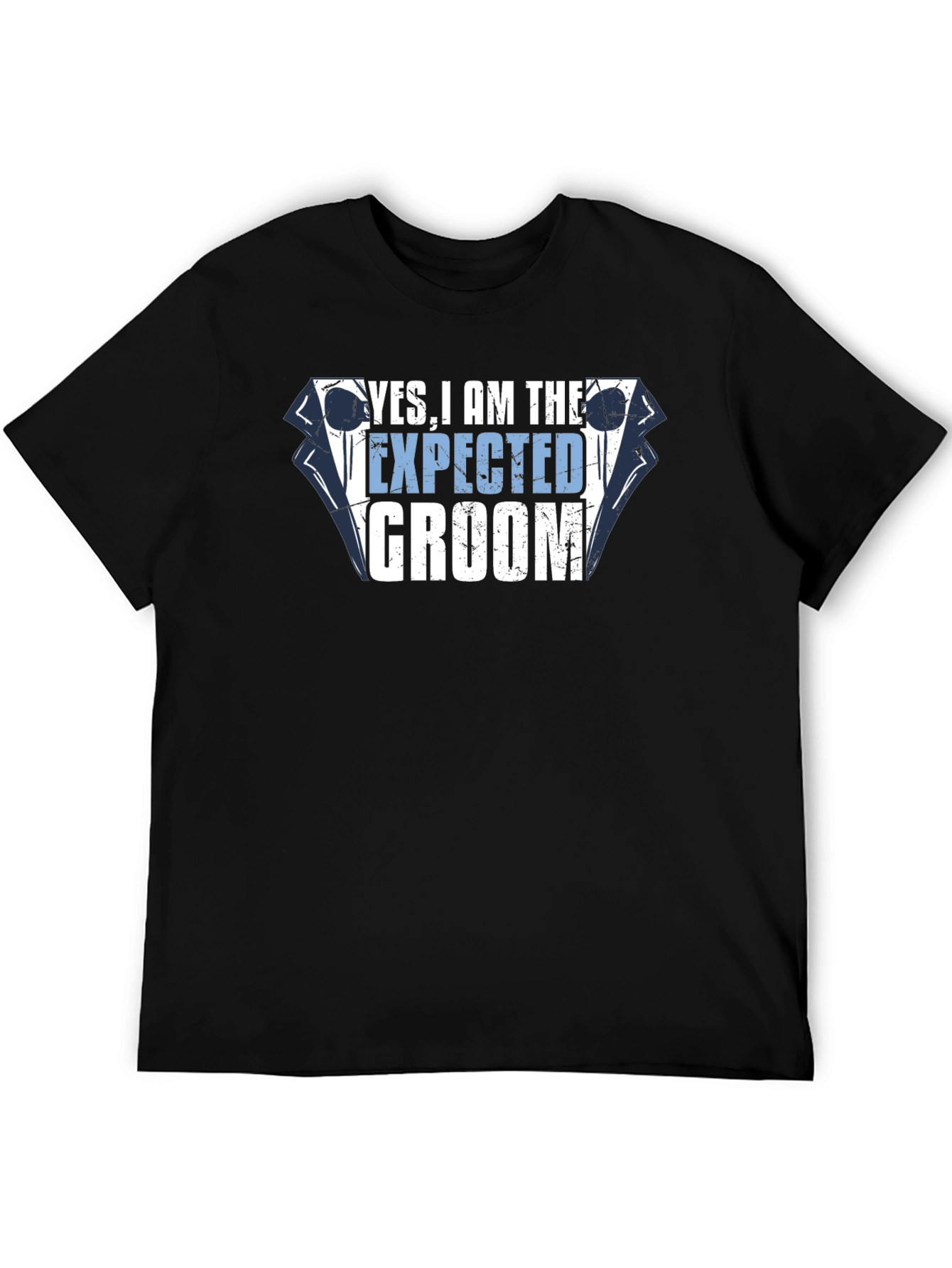 Yes, I am the Expected Groom Black T-Shirt - 5