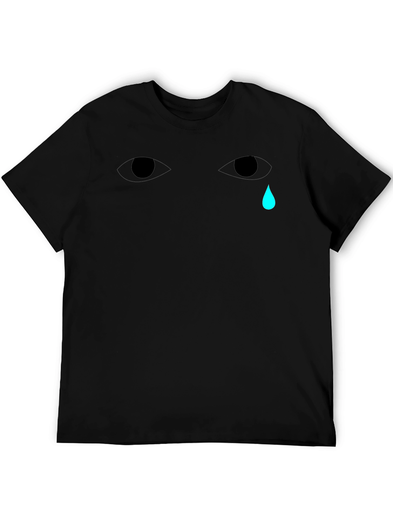 Black Emo Cry Graphic T-Shirt - Soft Cotton Blend, Modern Fit view 5