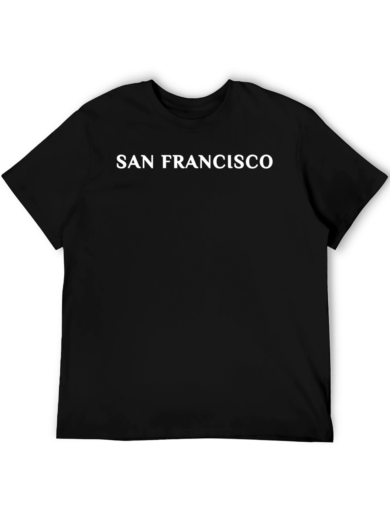 Black San Francisco Black Crew Neck T-Shirt view 5