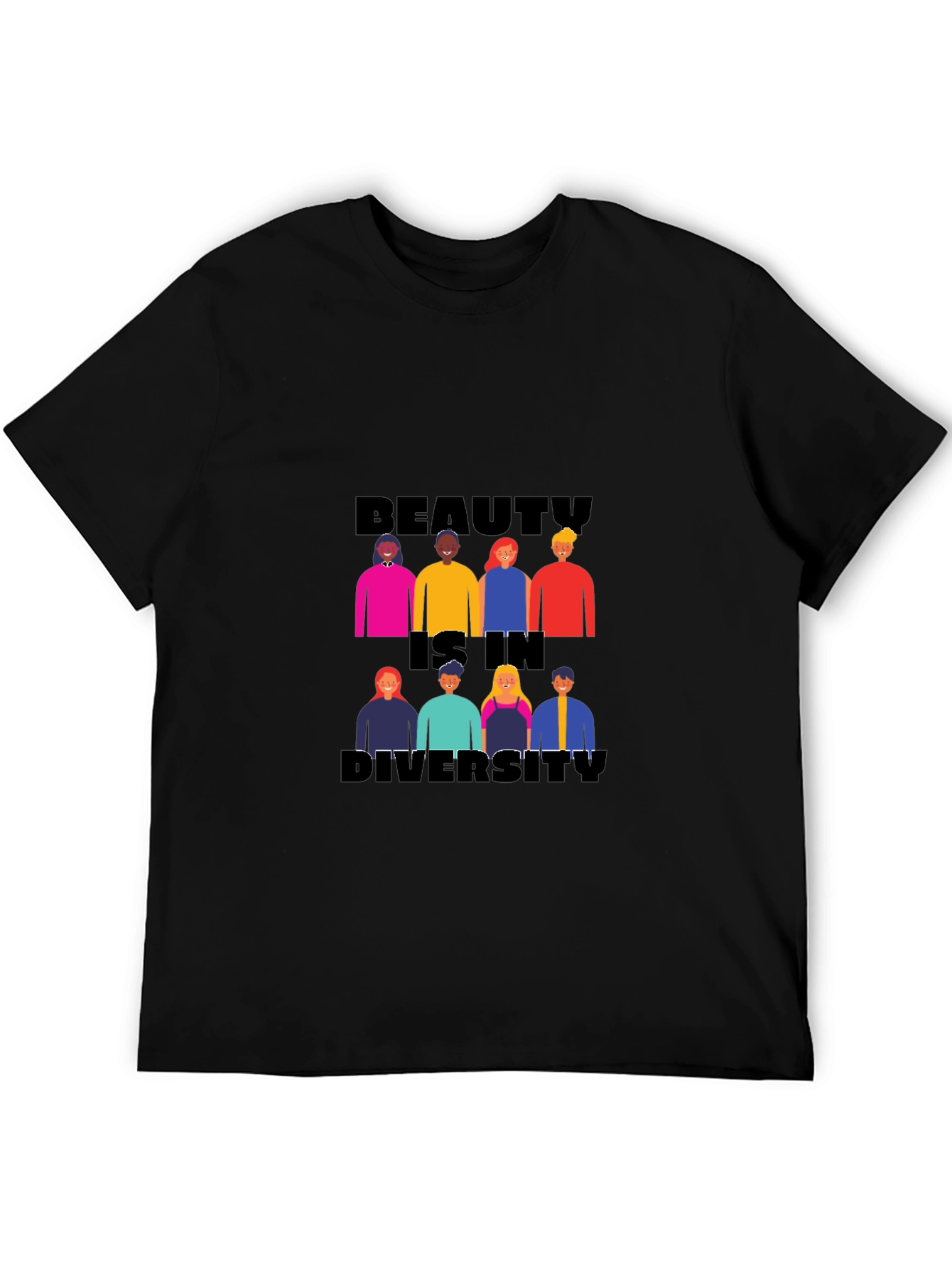 Black Beauty in Diversity Black Graphic Tee view 5
